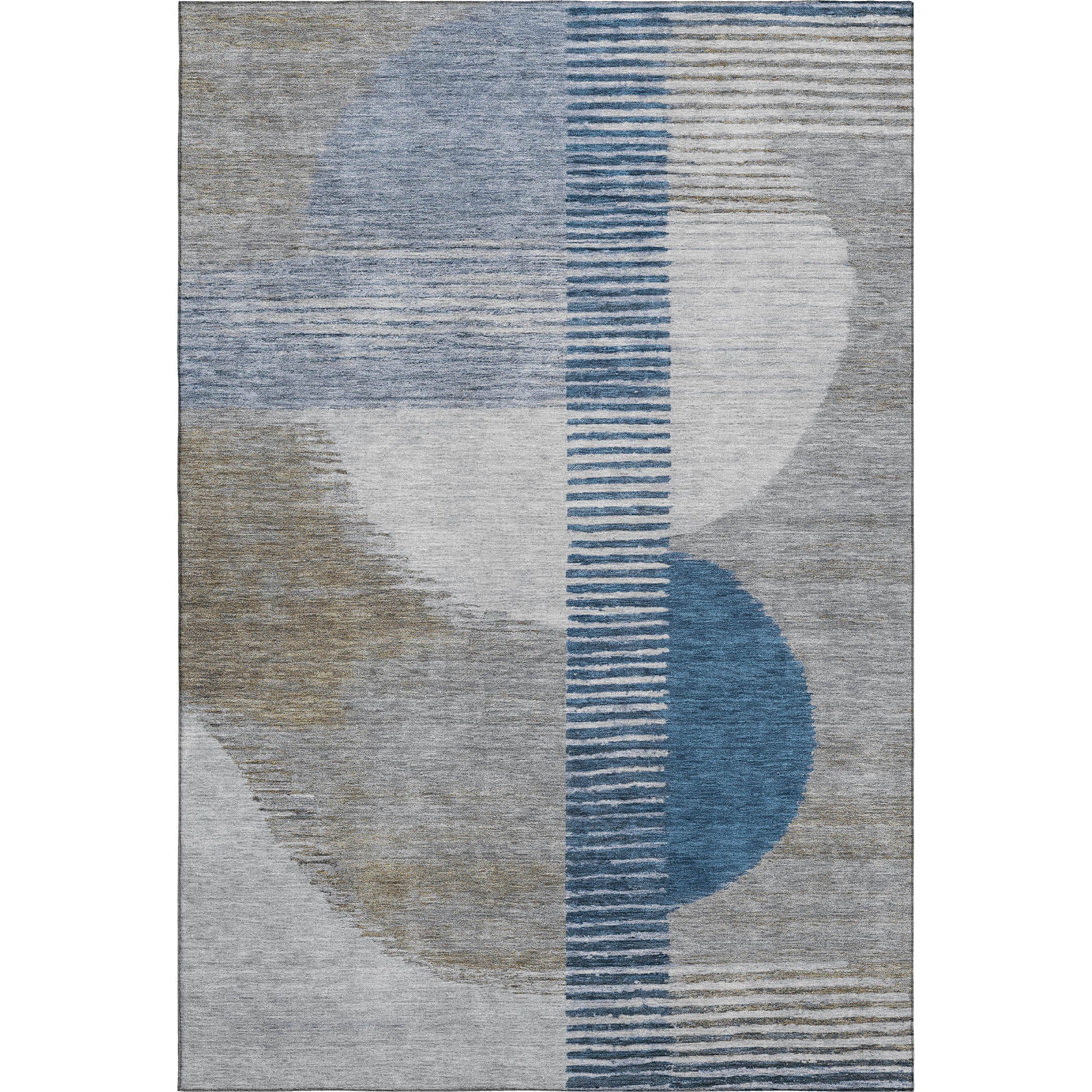 Valletta Machine Washable Transitional Denim Blue Rug 2'6" x 3'10" #shape_Rectangle