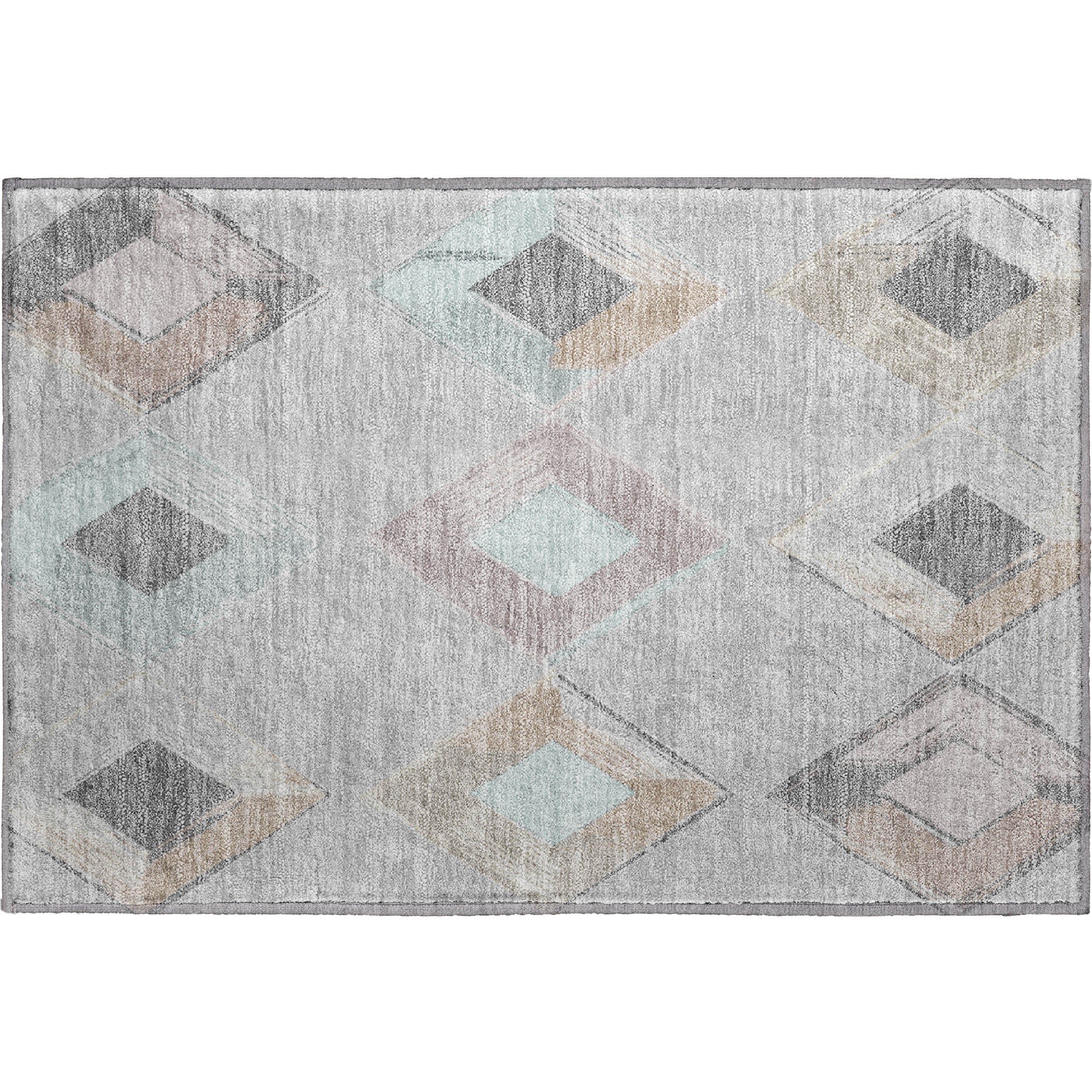 Kotor Machine Washable Transitional Gray Rug 1'8" x 2'6" #shape_Rectangle