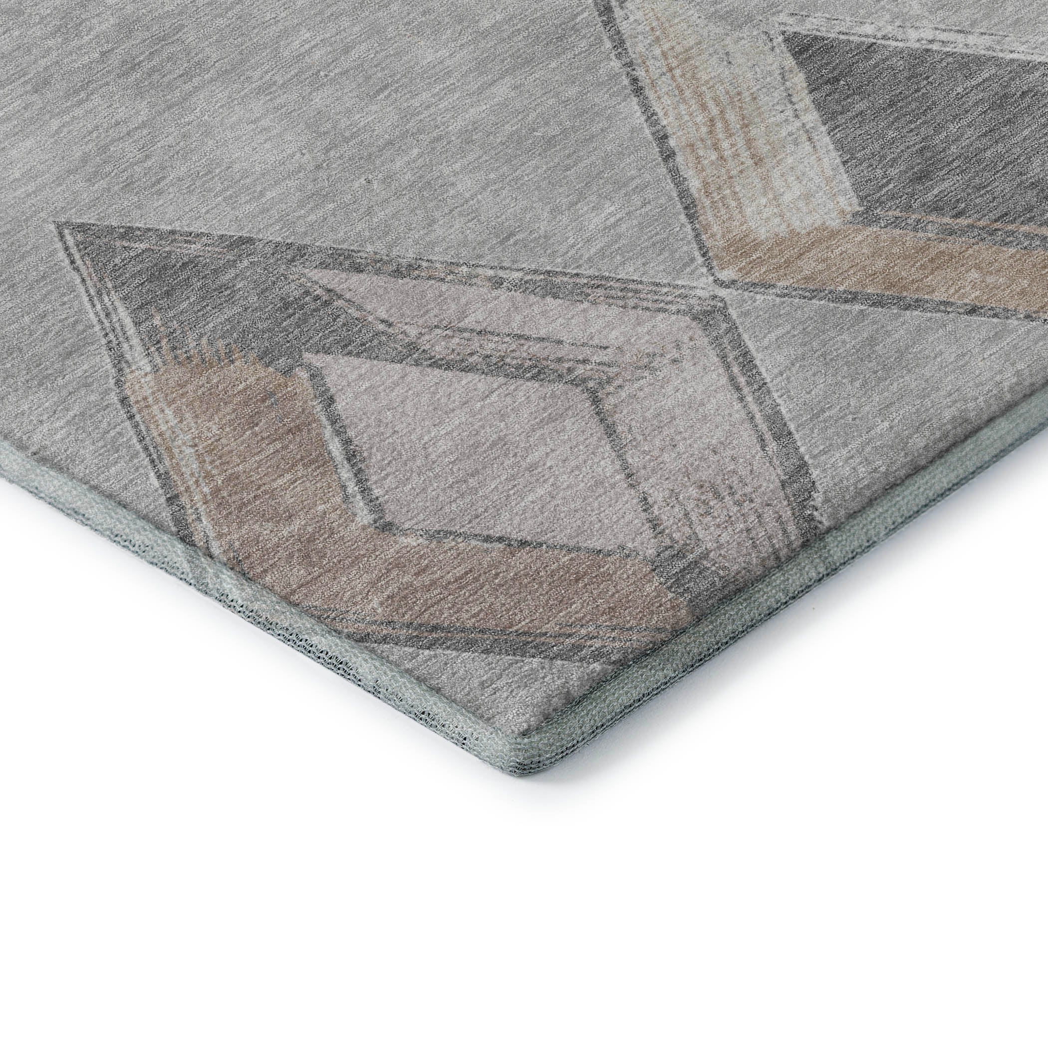 Kotor Machine Washable Transitional Gray Rug 1'8" x 2'6" #shape_Rectangle