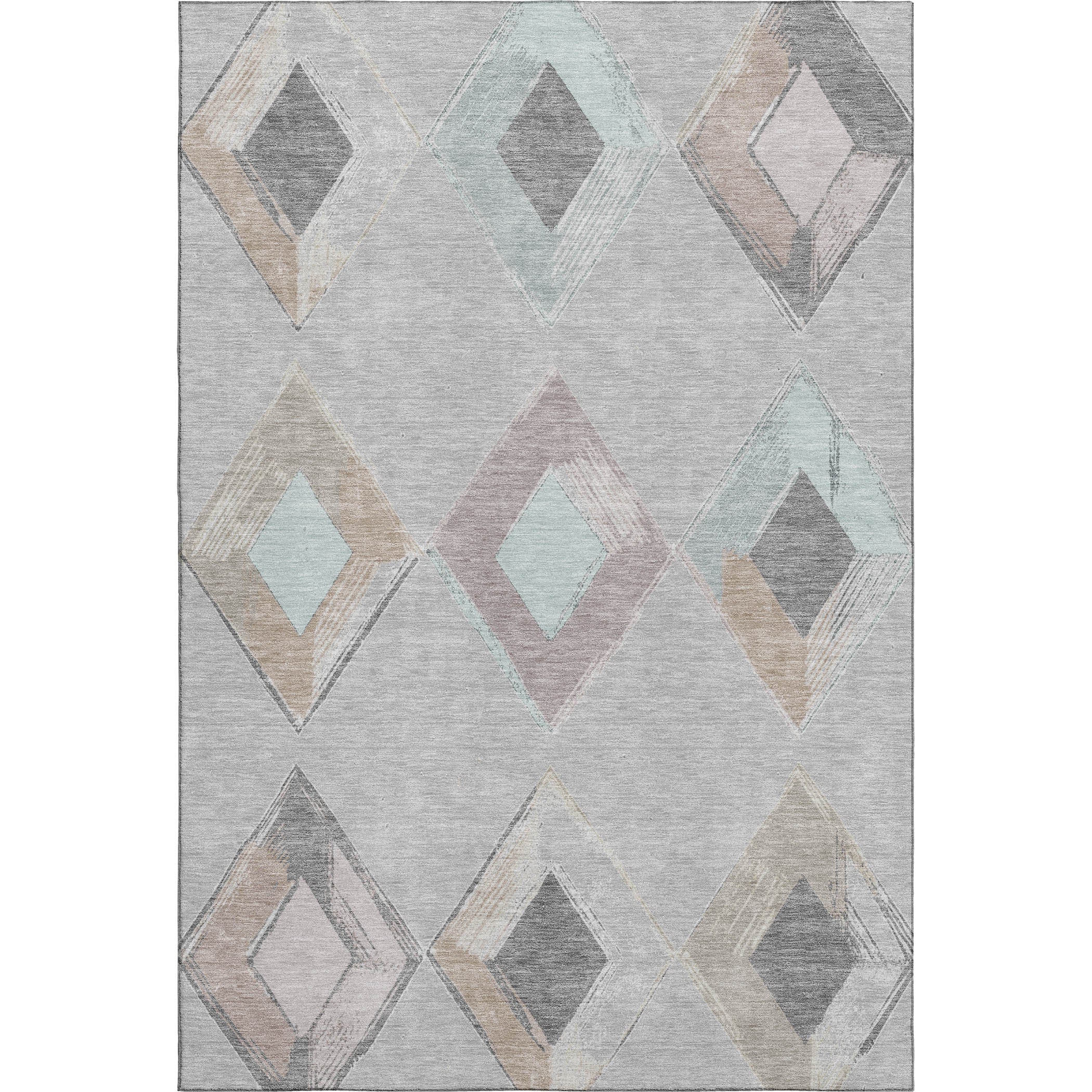 Kotor Machine Washable Transitional Gray Rug 2'6" x 3'10" #shape_Rectangle