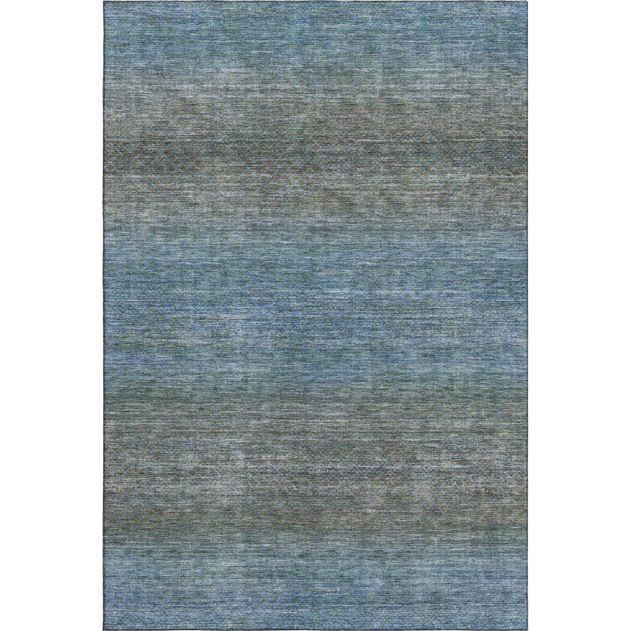 Havana Machine Washable Transitional Blue Rug 2'6" x 3'10" #shape_Rectangle