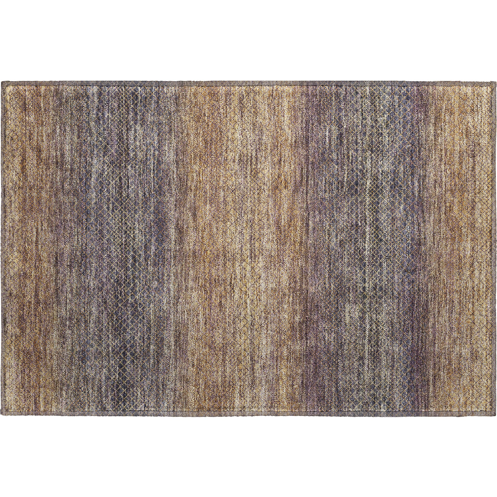 Havana Machine Washable Transitional Eggplant Purple Rug 1'8" x 2'6" #shape_Rectangle