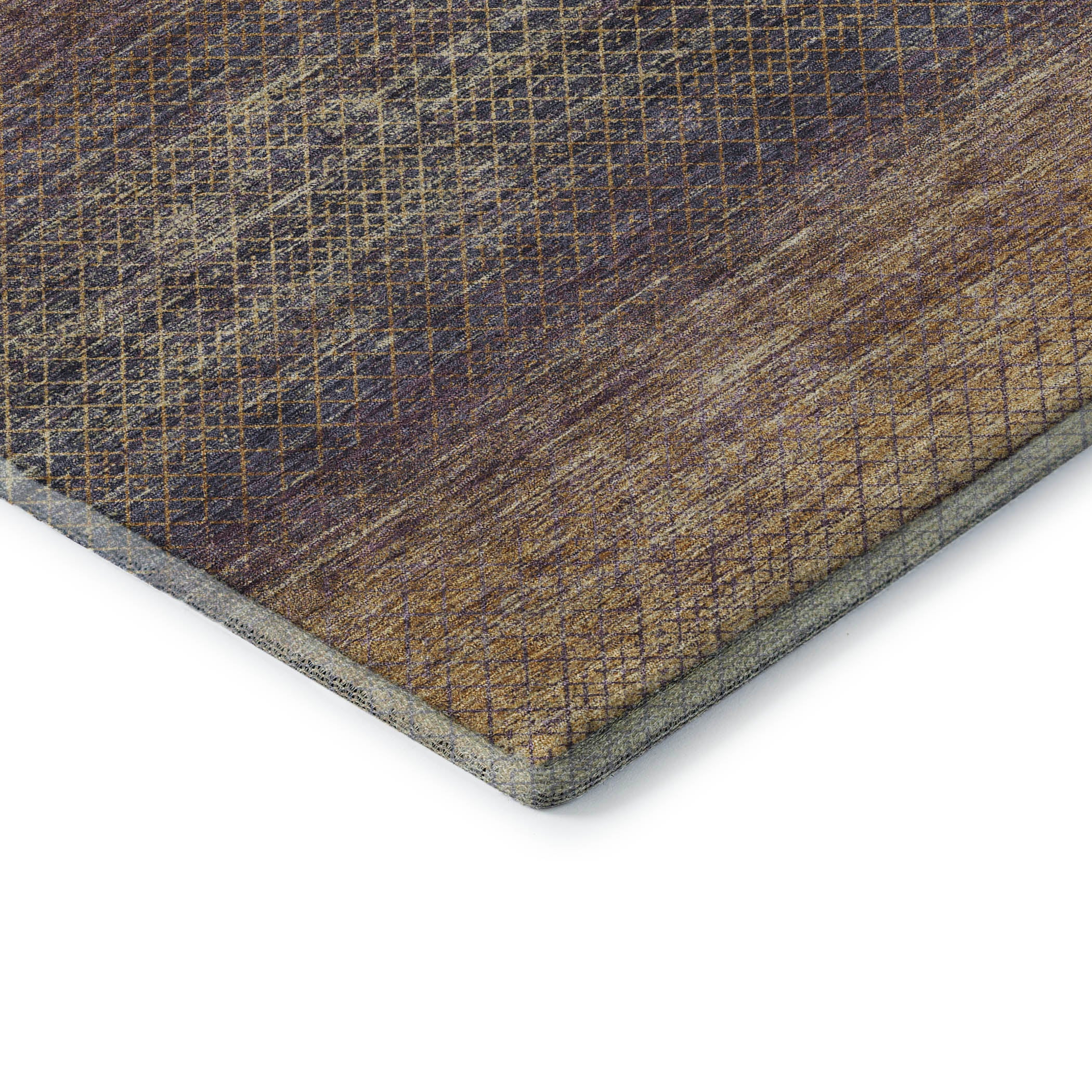 Havana Machine Washable Transitional Eggplant Purple Rug 1'8" x 2'6" #shape_Rectangle