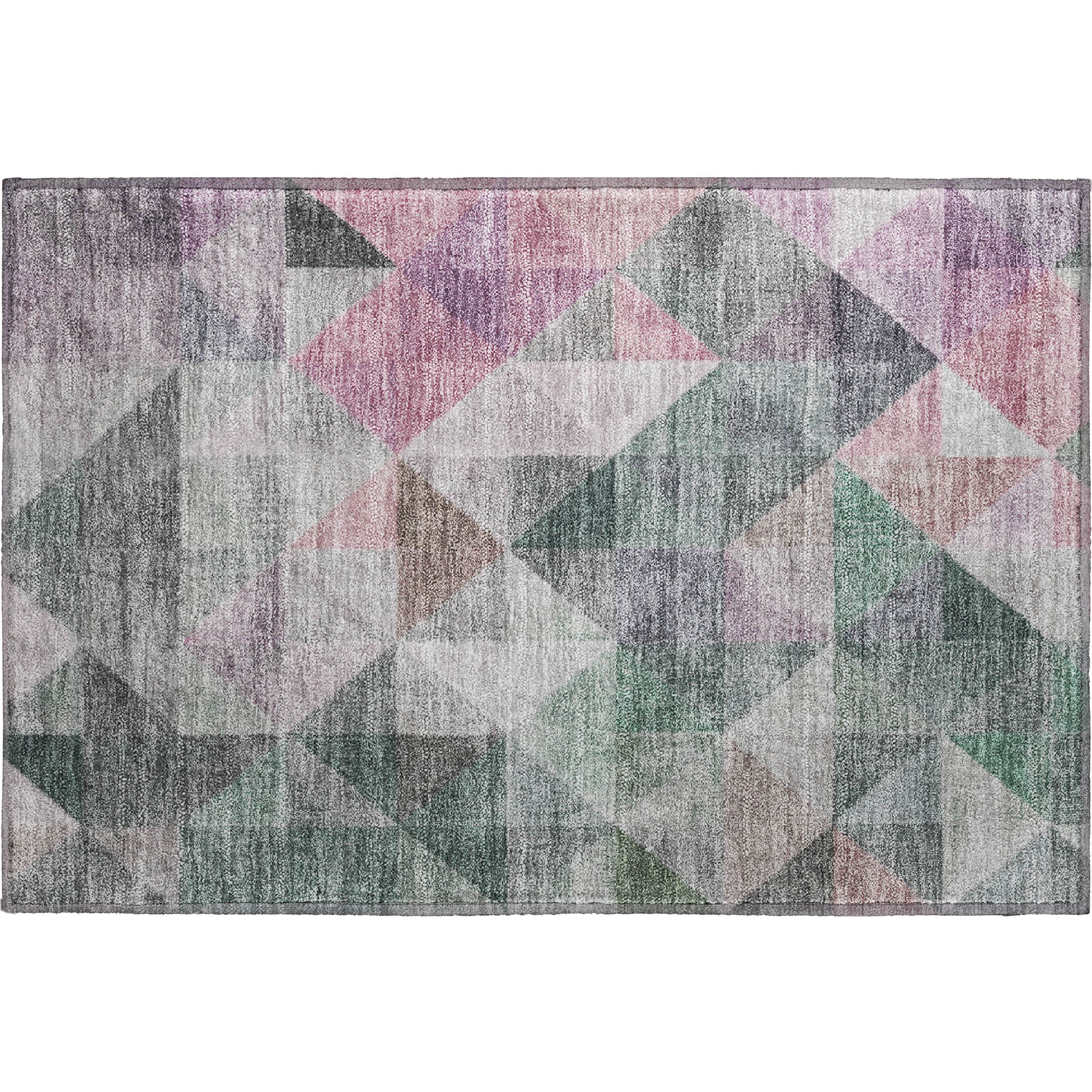 Lisbon Machine Washable Transitional Blush Pink Rug 1'8" x 2'6" #shape_Rectangle