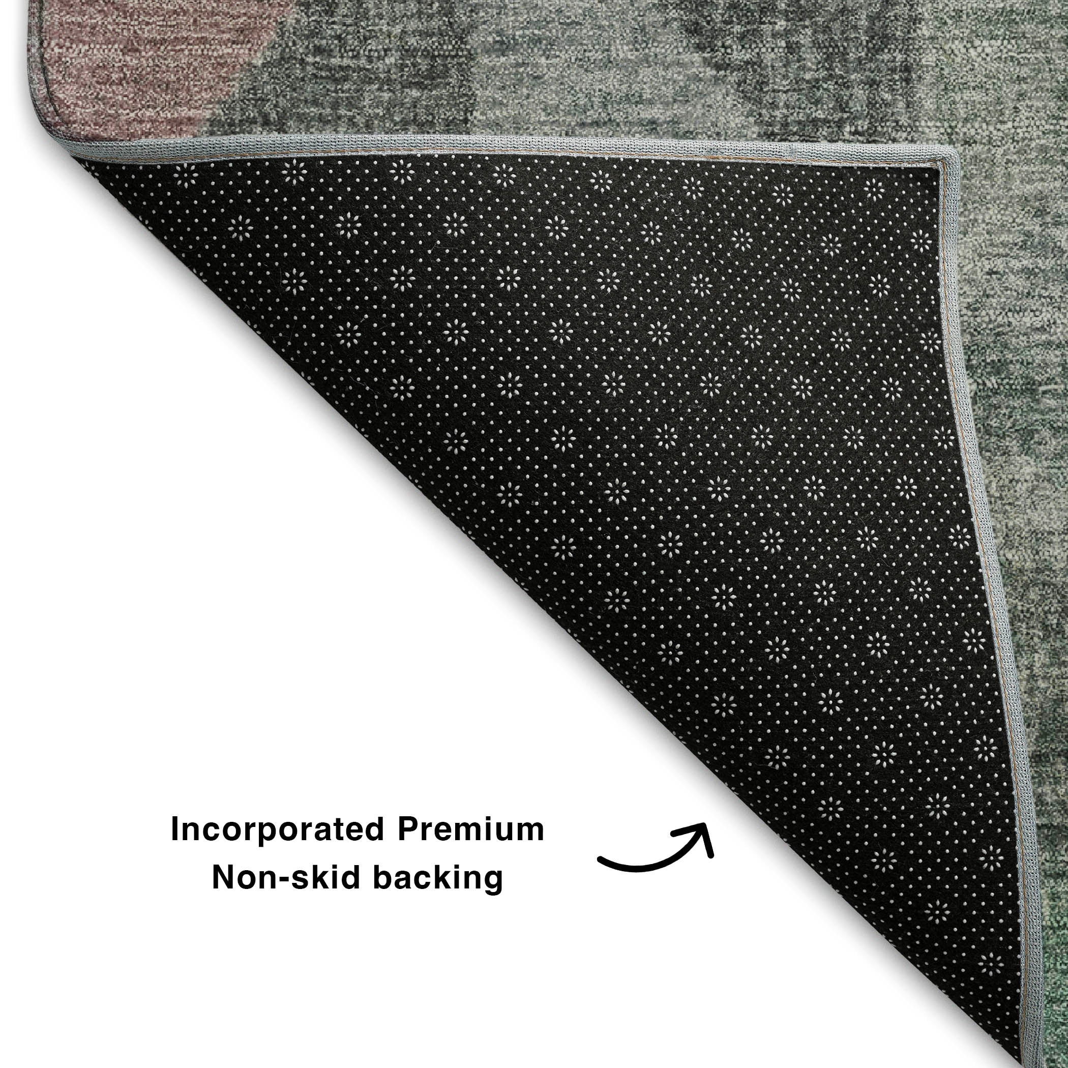 Lisbon Machine Washable Transitional Blush Pink Rug 1'8" x 2'6" #shape_Rectangle