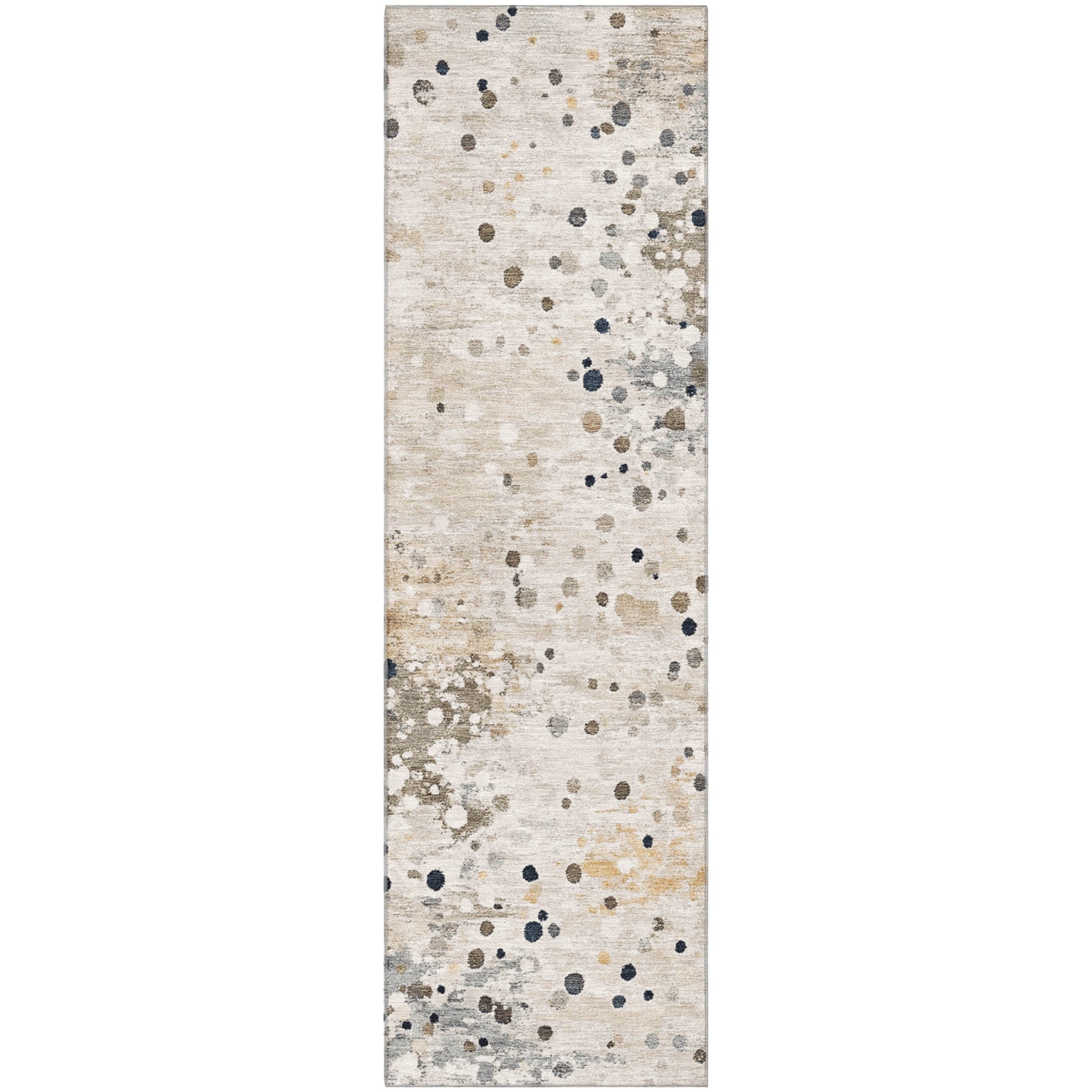 Prague Machine Washable Transitional Ivory Rug 2'3" x 7'6" #shape_Runner