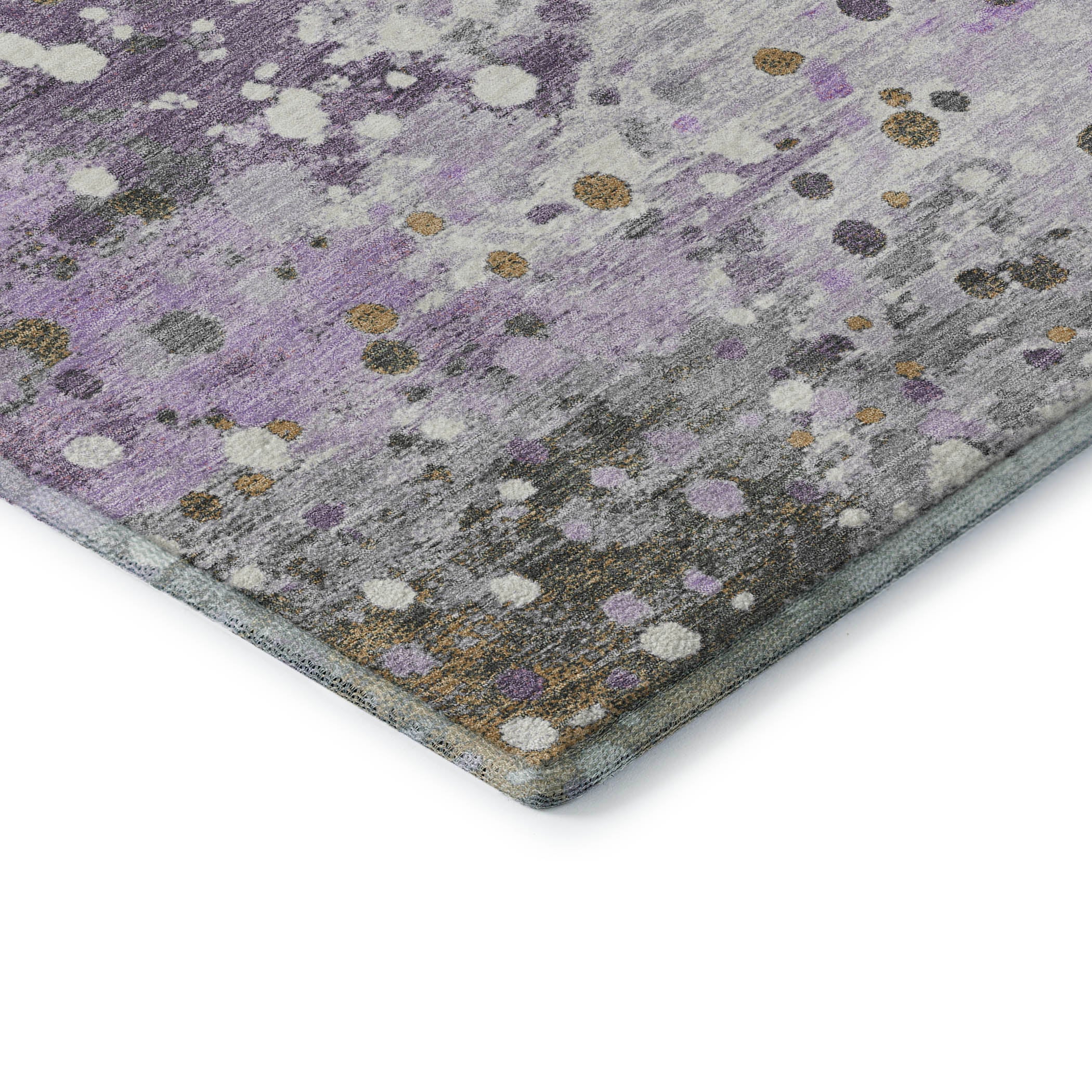 Prague Machine Washable Transitional Lavender Purple Rug 1'8" x 2'6" #shape_Rectangle
