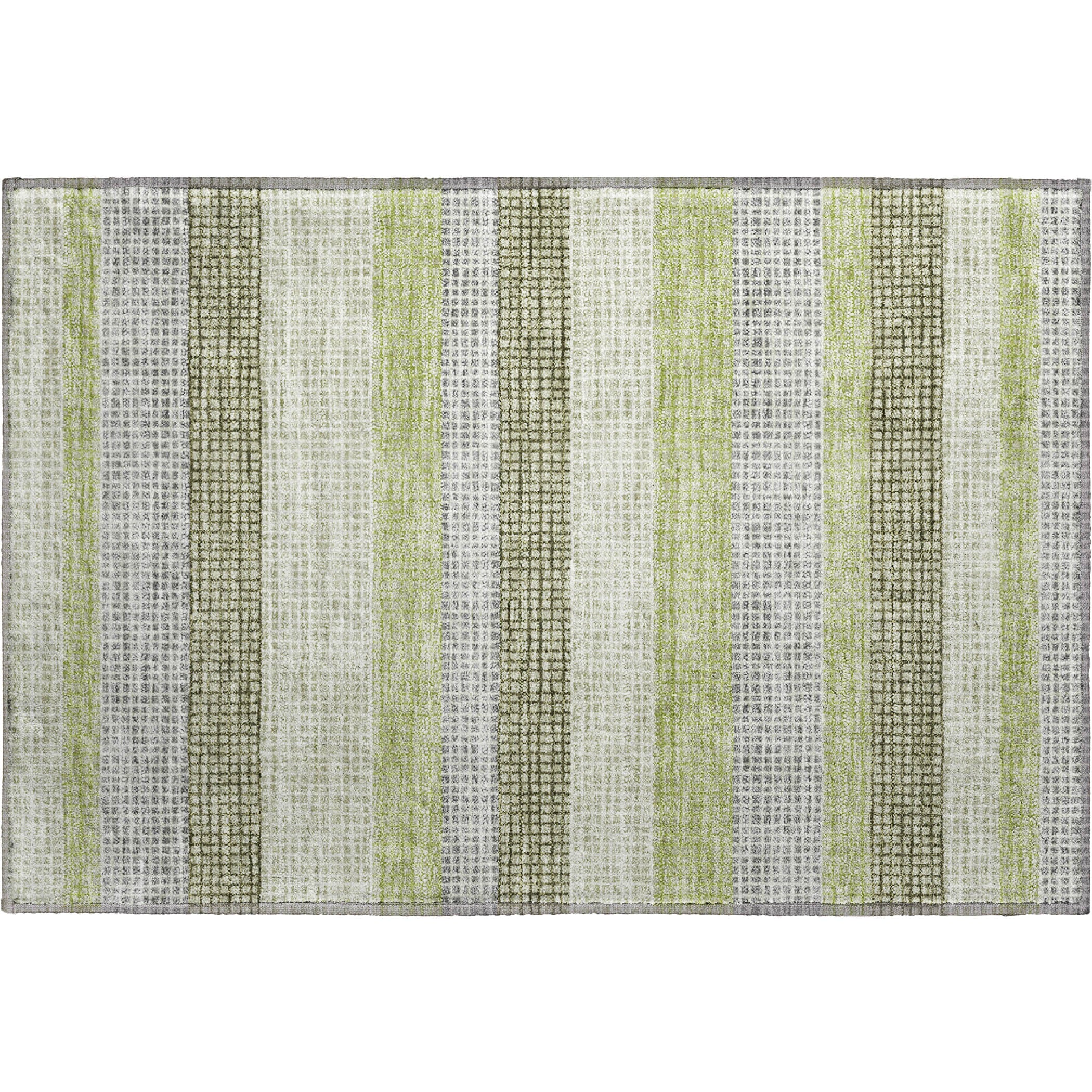 Queenstown Machine Washable Transitional Aloe Green Rug 1'8" x 2'6" #shape_Rectangle