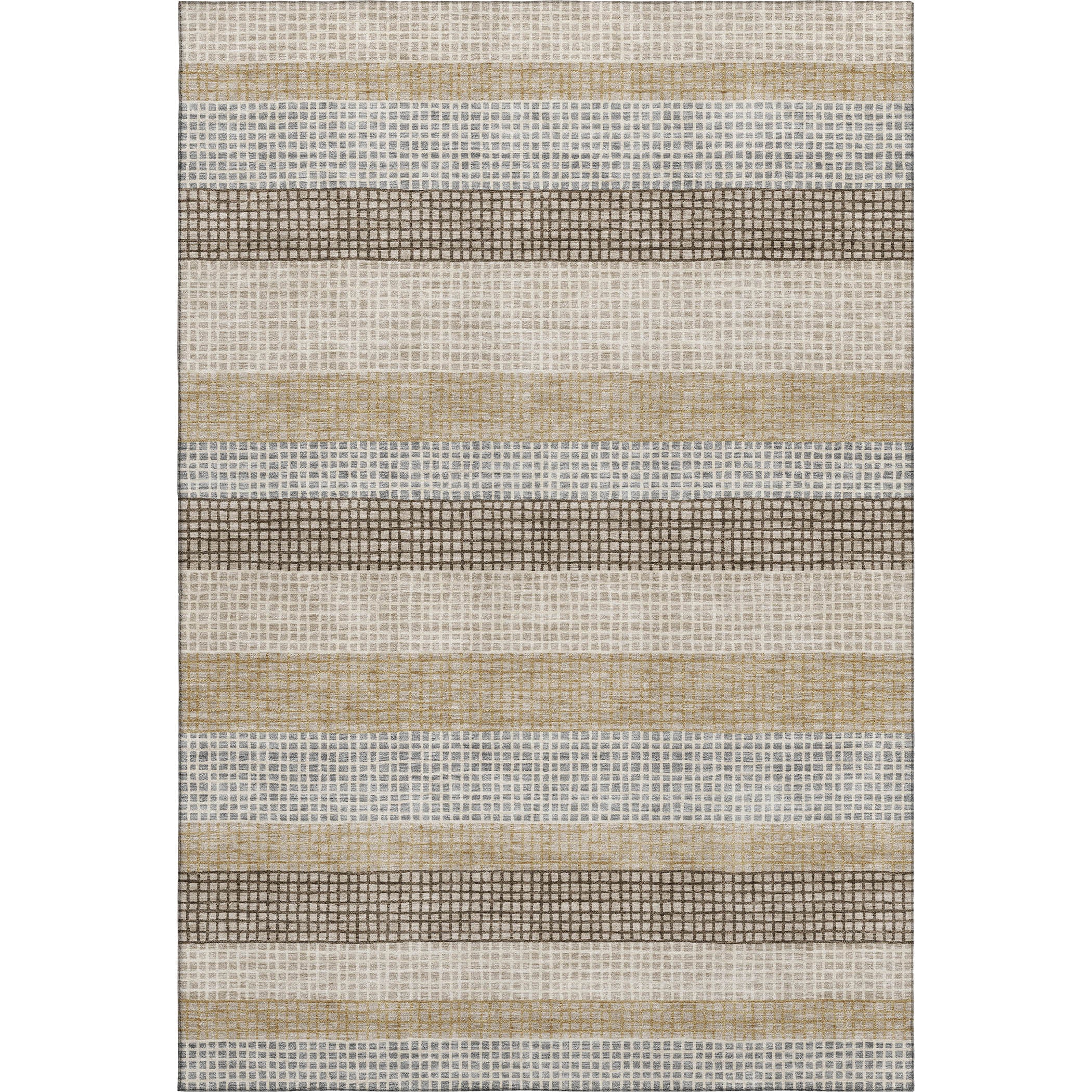 Queenstown Machine Washable Transitional Beige Brown Rug 2'6" x 3'10" #shape_Rectangle