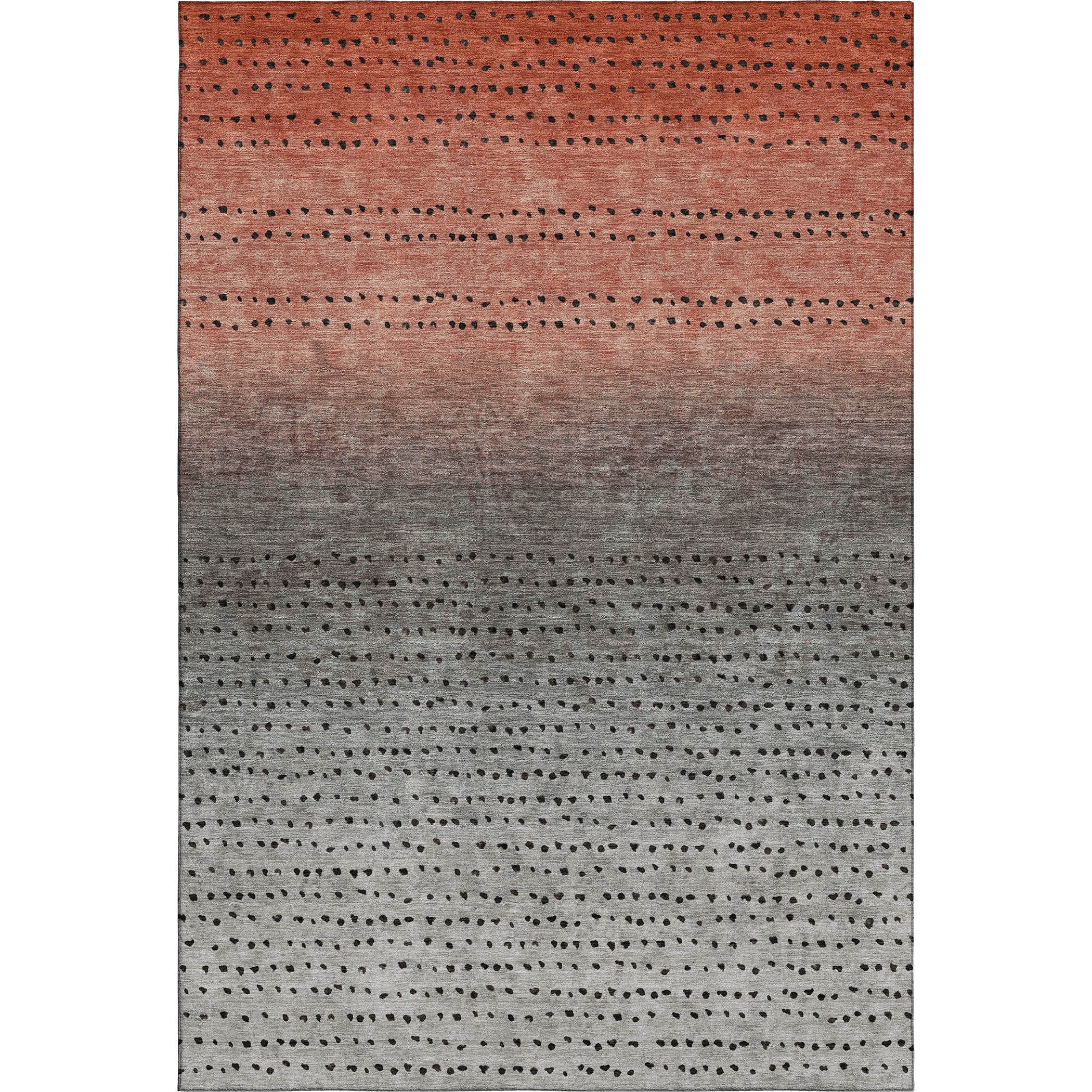 Luang Prabang Machine Washable Transitional Paprika Orange Rug 2'6" x 3'10" #shape_Rectangle