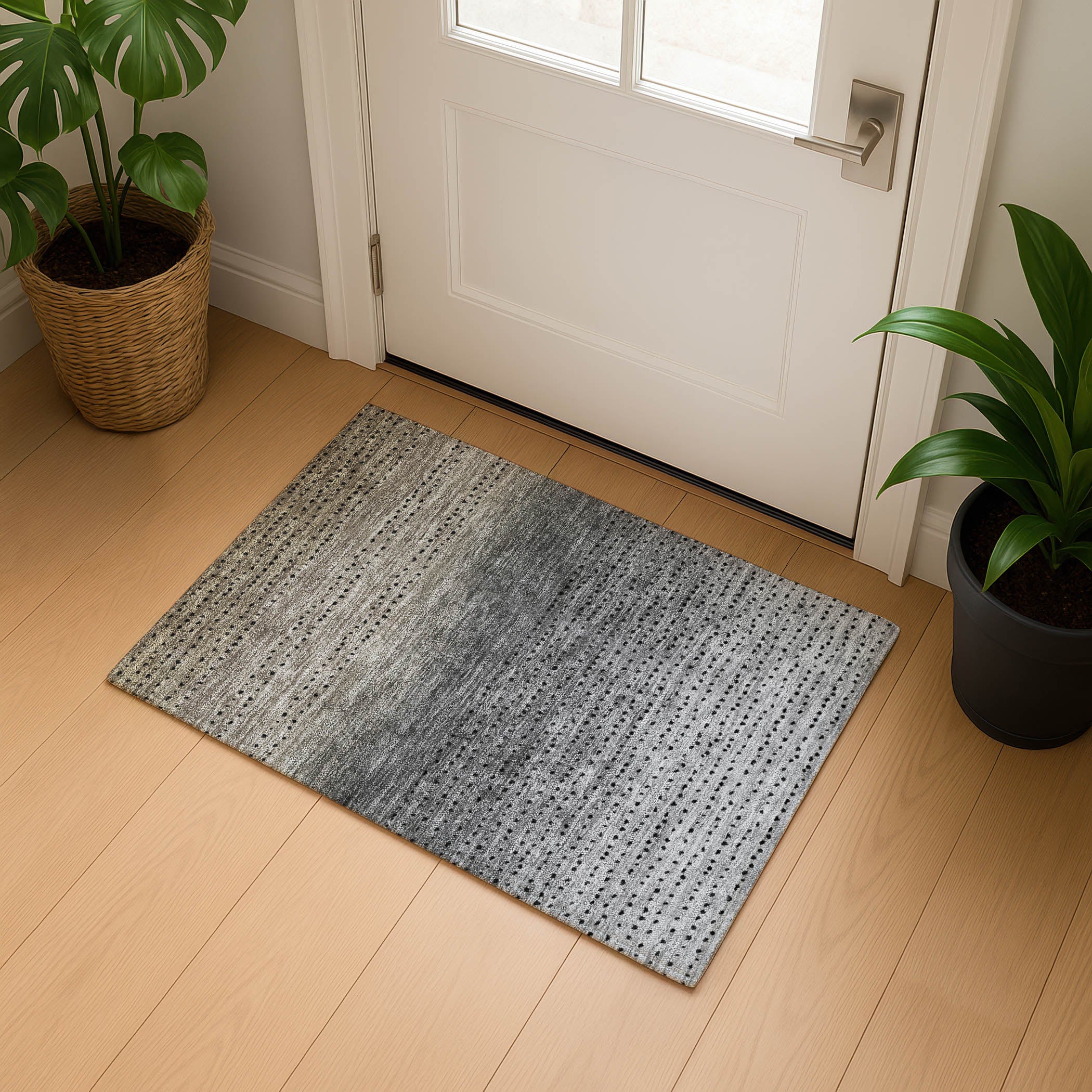 Luang Prabang Machine Washable Transitional Taupe Brown Rug 1'8" x 2'6" #shape_Rectangle