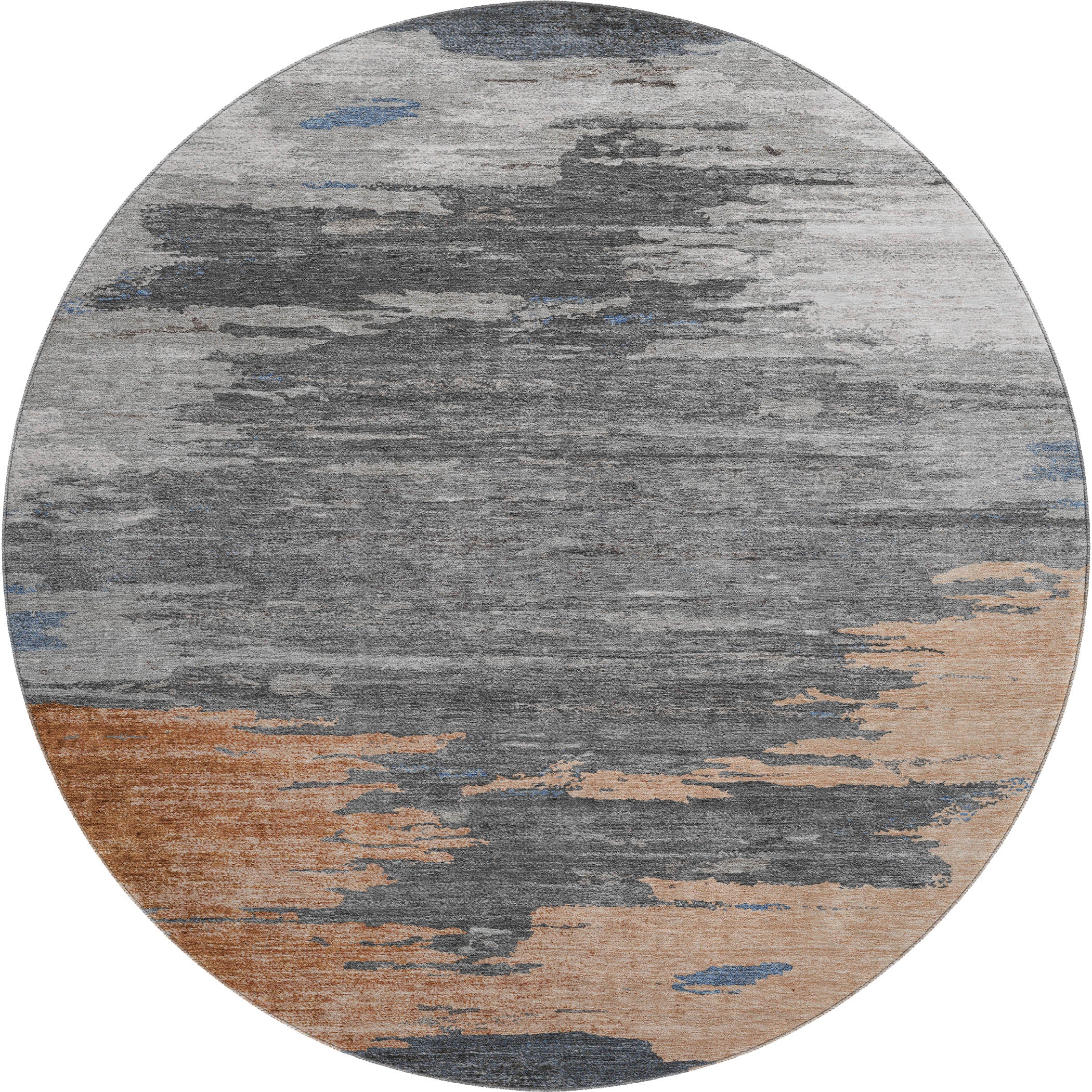 Jaipur Machine Washable Transitional Paprika Orange Rug 8' x 8' #shape_Round