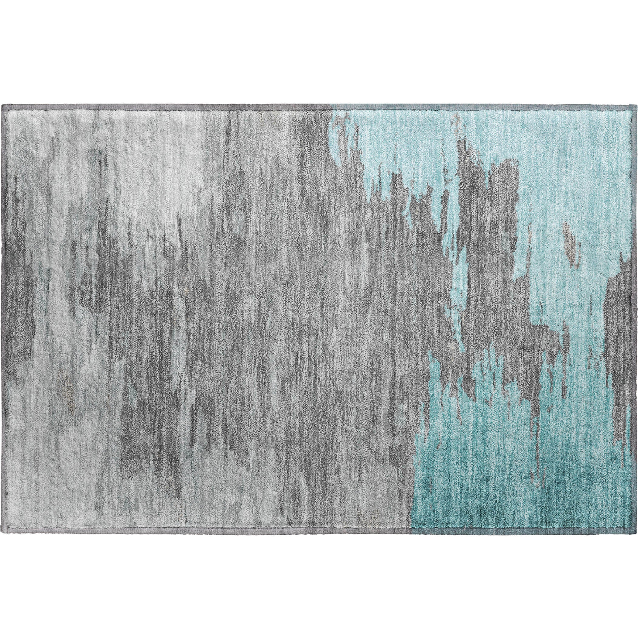 Jaipur Machine Washable Transitional Teal Rug 1'8" x 2'6" #shape_Rectangle