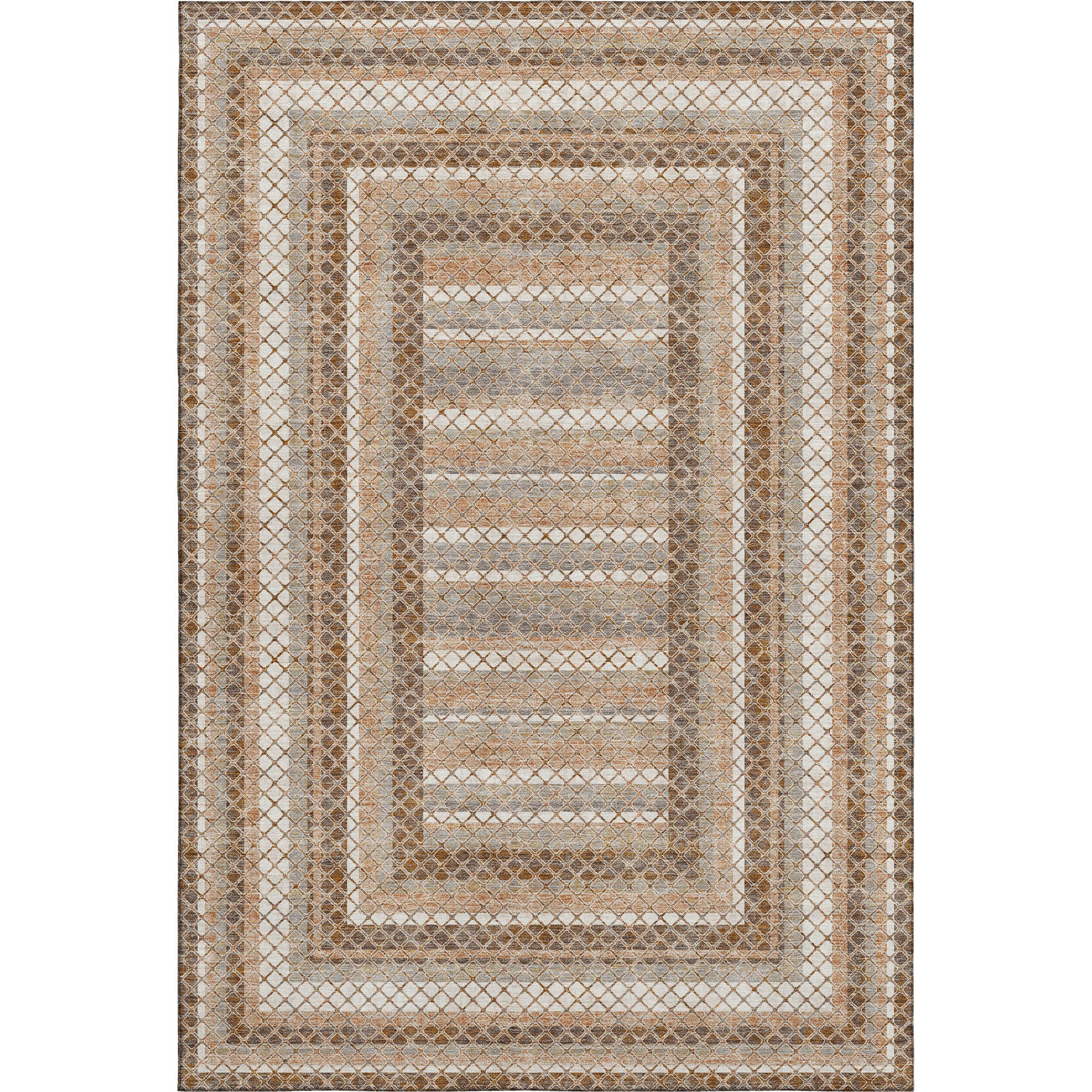 Mostar Machine Washable Transitional Chocolate Brown Rug 2'6" x 3'10" #shape_Rectangle