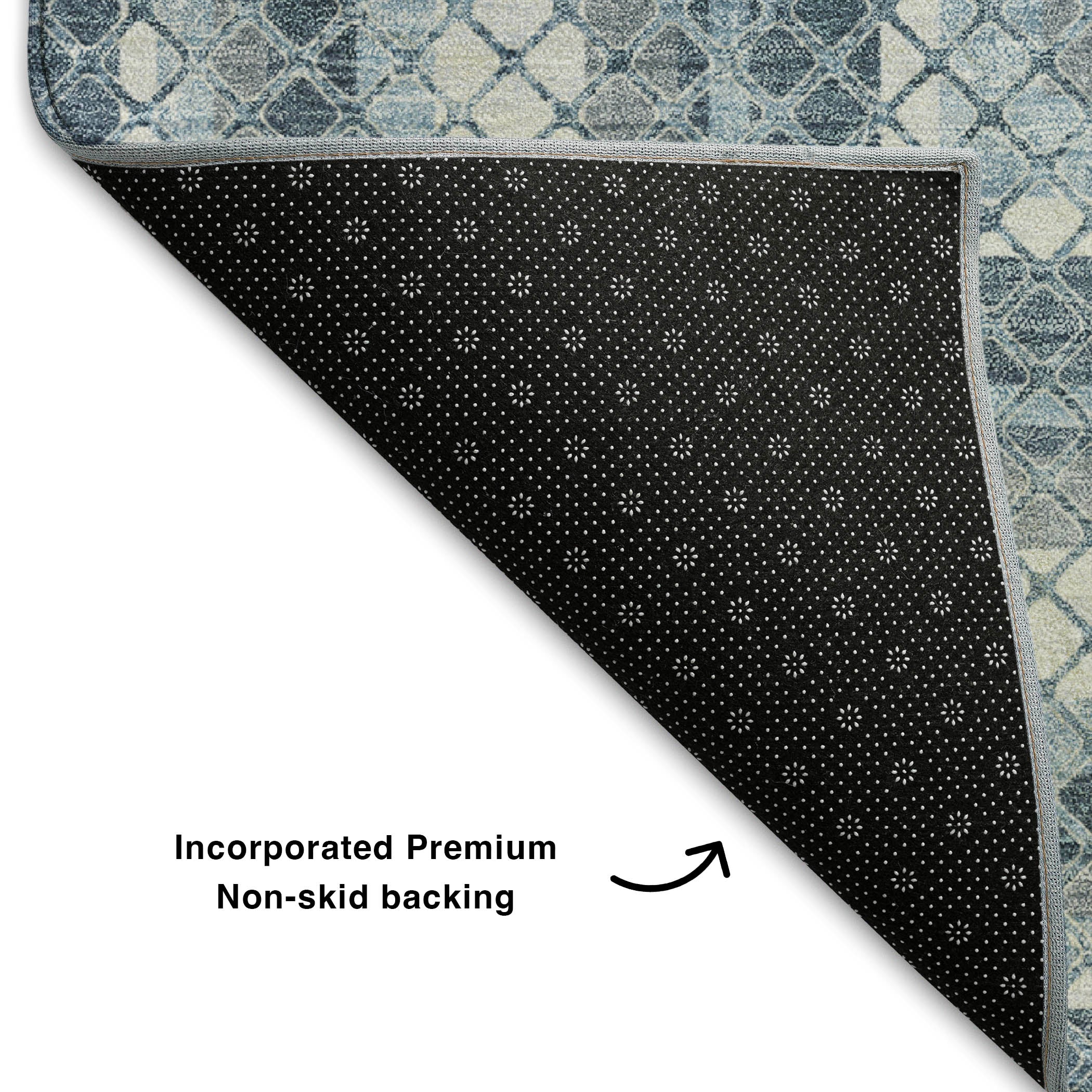 Mostar Machine Washable Transitional Denim Blue Rug 1'8" x 2'6" #shape_Rectangle