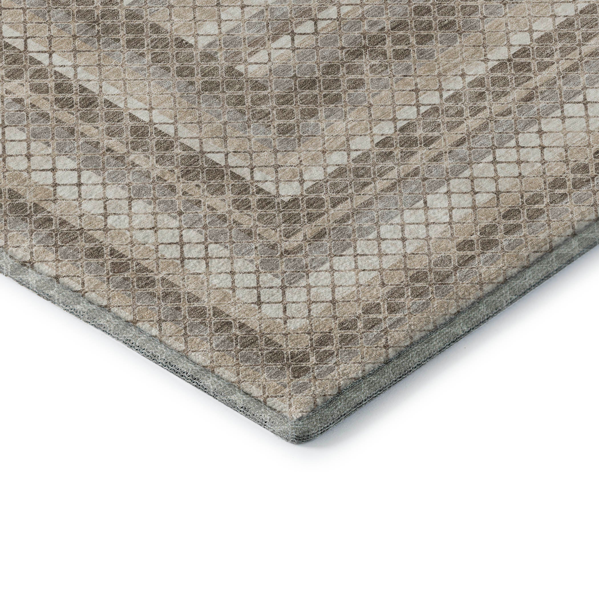 Mostar Machine Washable Transitional Taupe Brown Rug 1'8" x 2'6" #shape_Rectangle