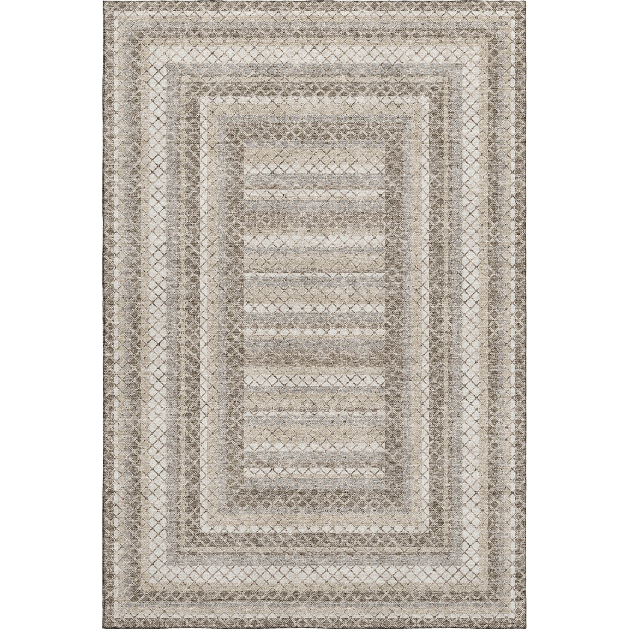 Mostar Machine Washable Transitional Taupe Brown Rug 2'6" x 3'10" #shape_Rectangle