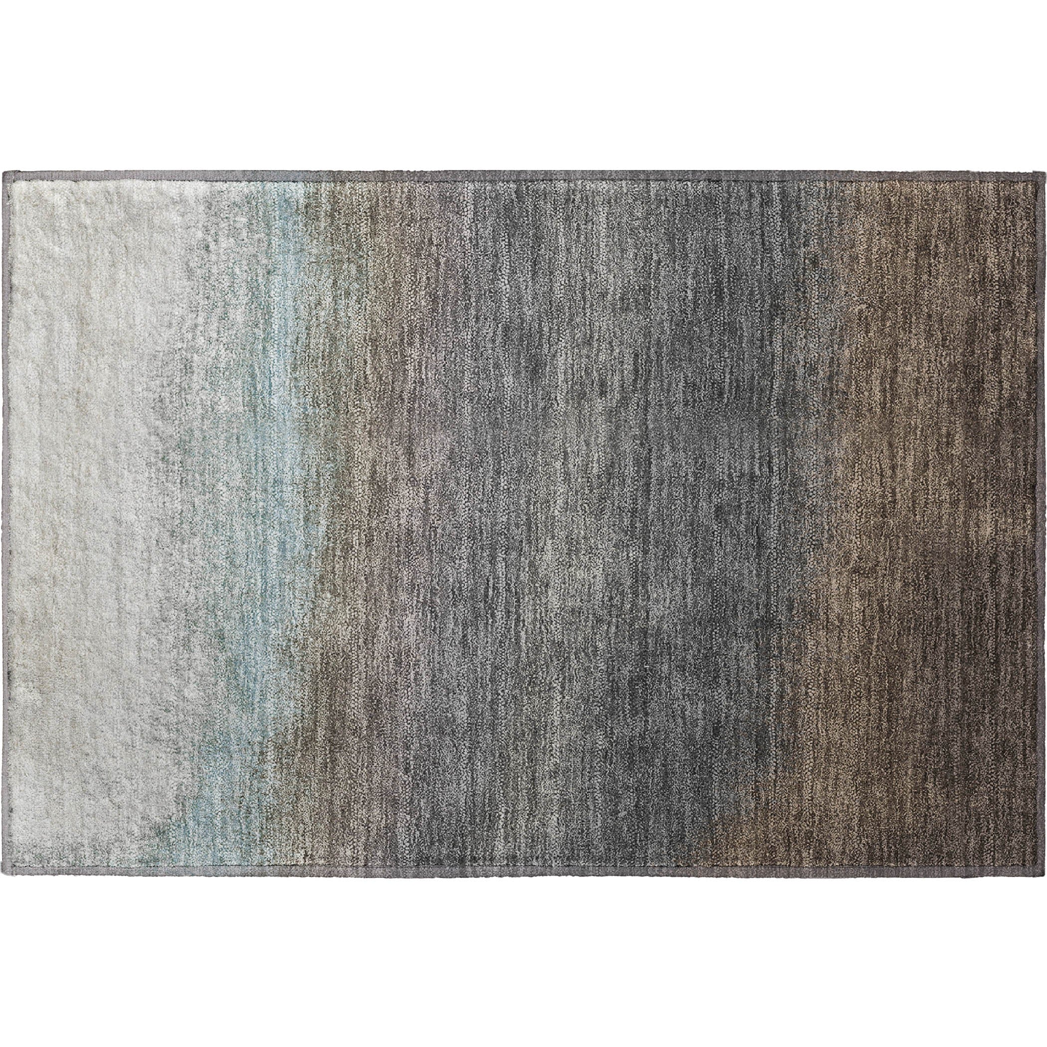 Mdina Machine Washable Transitional Brown Rug 1'8" x 2'6" #shape_Rectangle