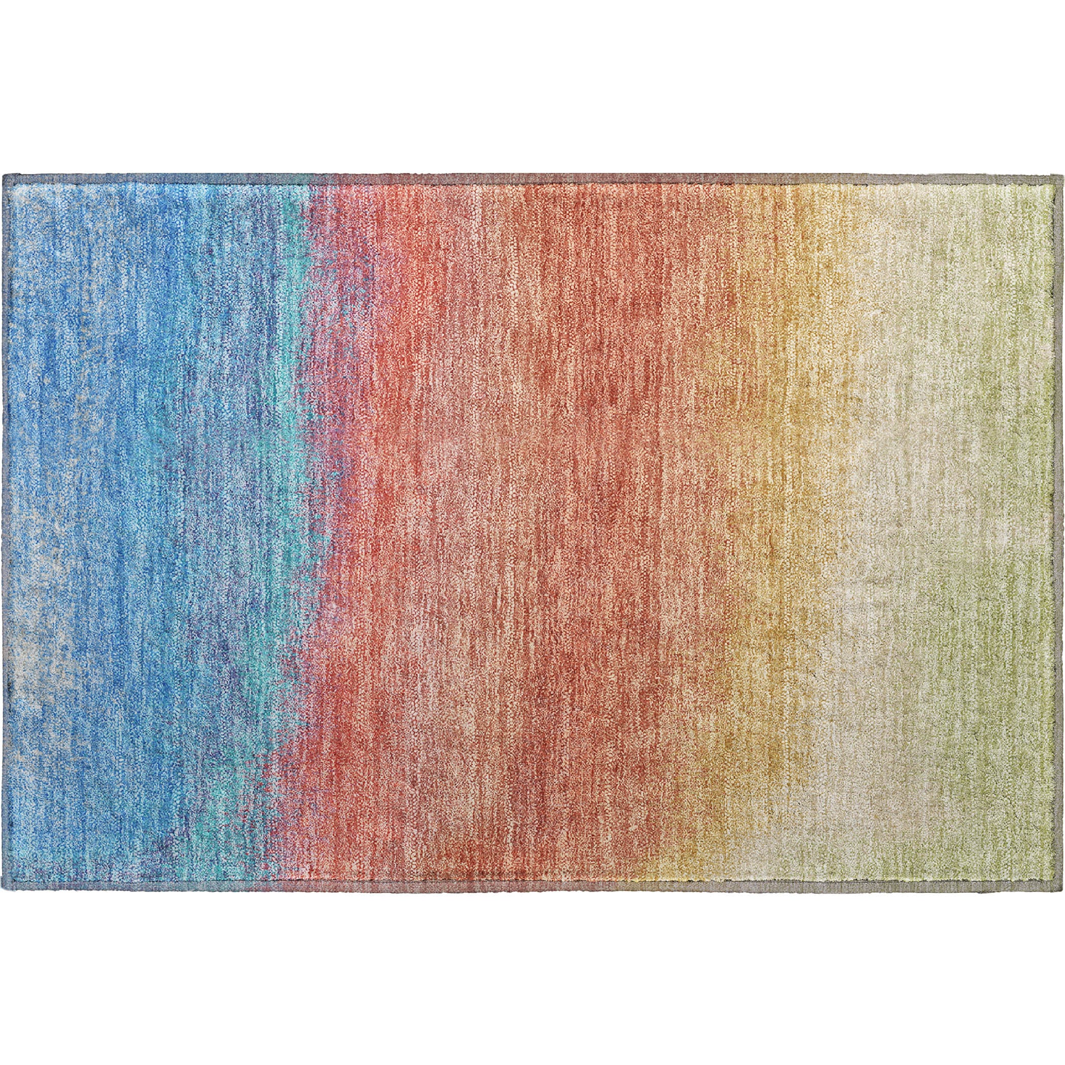 Mdina Machine Washable Transitional Coral Orange Rug 1'8" x 2'6" #shape_Rectangle