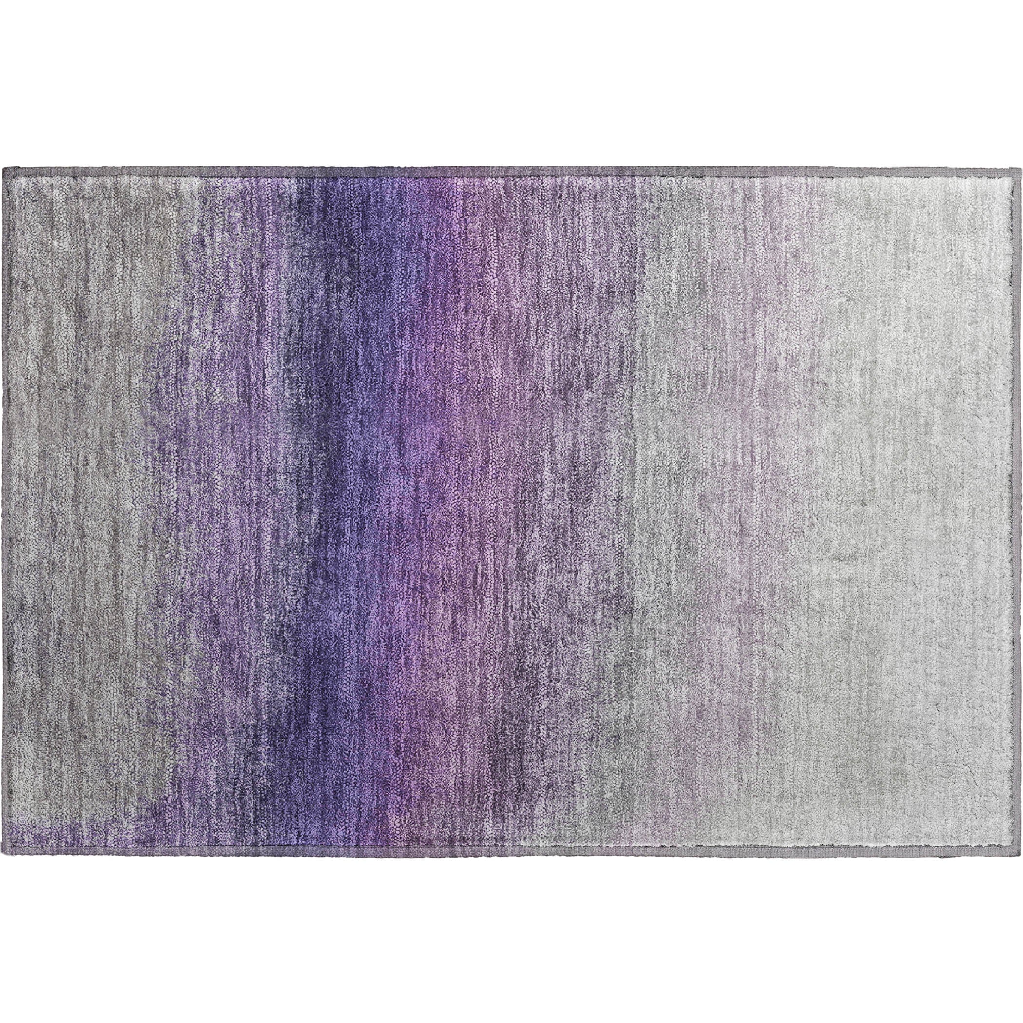 Mdina Machine Washable Transitional Lavender Purple Rug 1'8" x 2'6" #shape_Rectangle