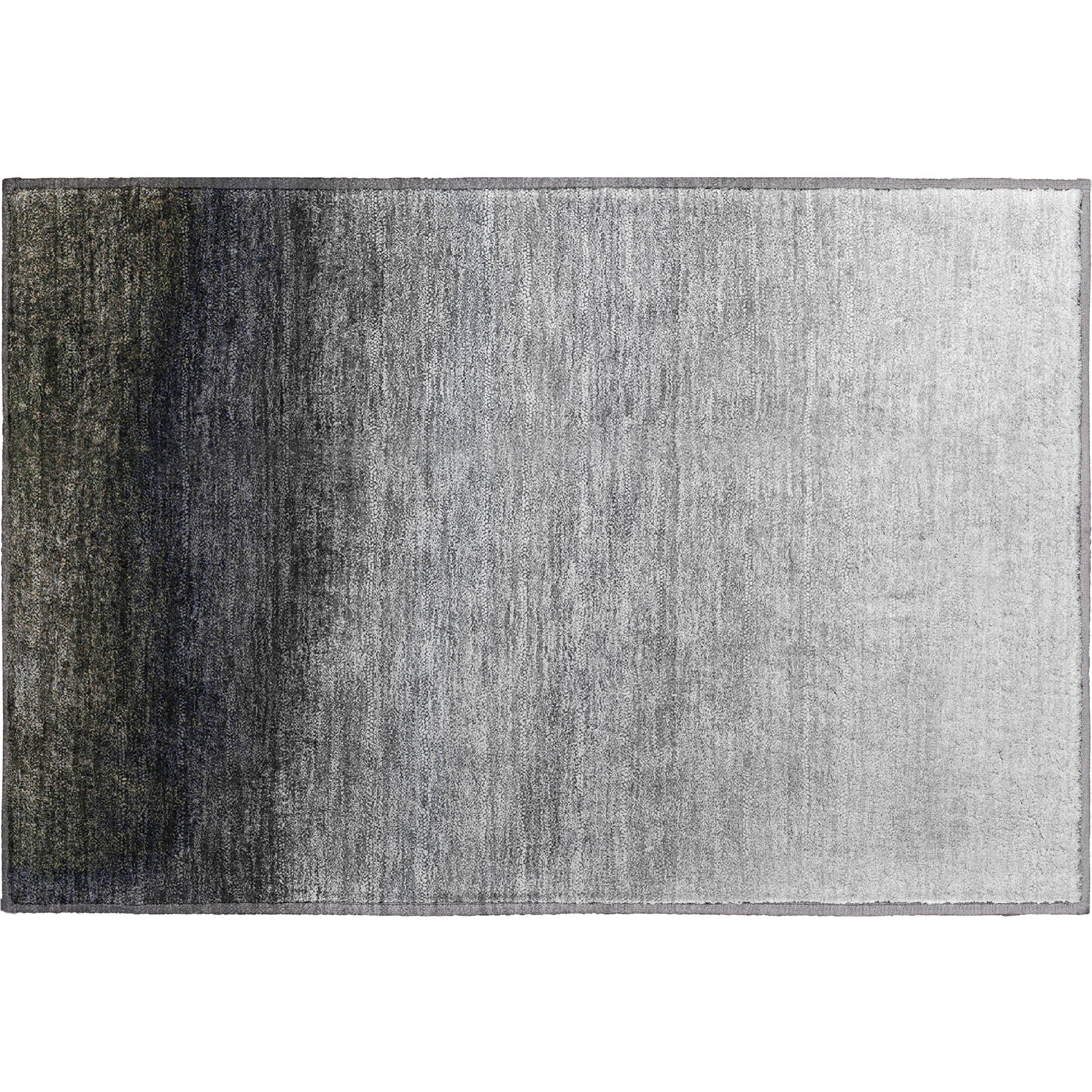 Mdina Machine Washable Transitional Silver Gray Rug 1'8" x 2'6" #shape_Rectangle