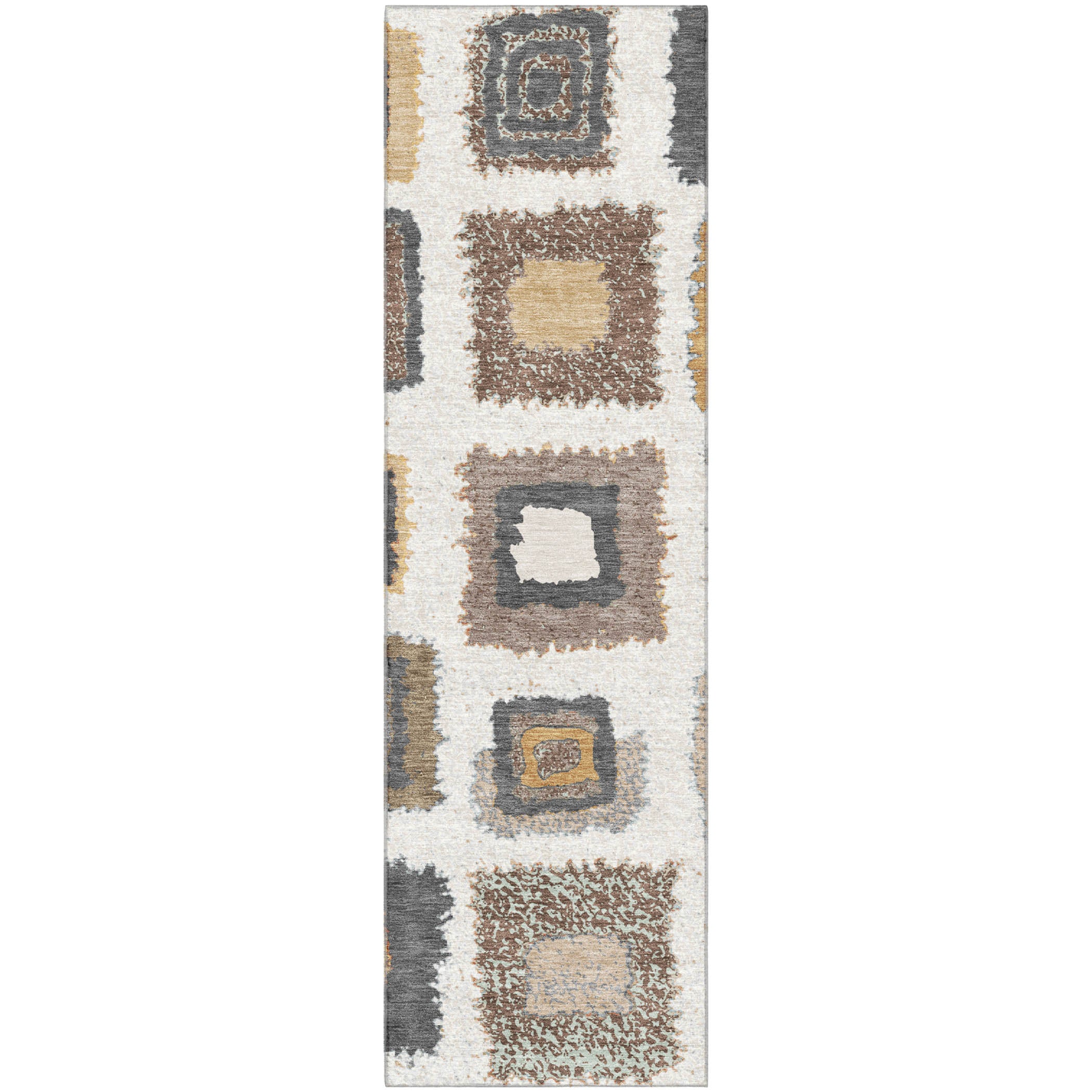 Mdina Machine Washable Transitional Ivory Rug 2'3" x 7'6" #shape_Runner