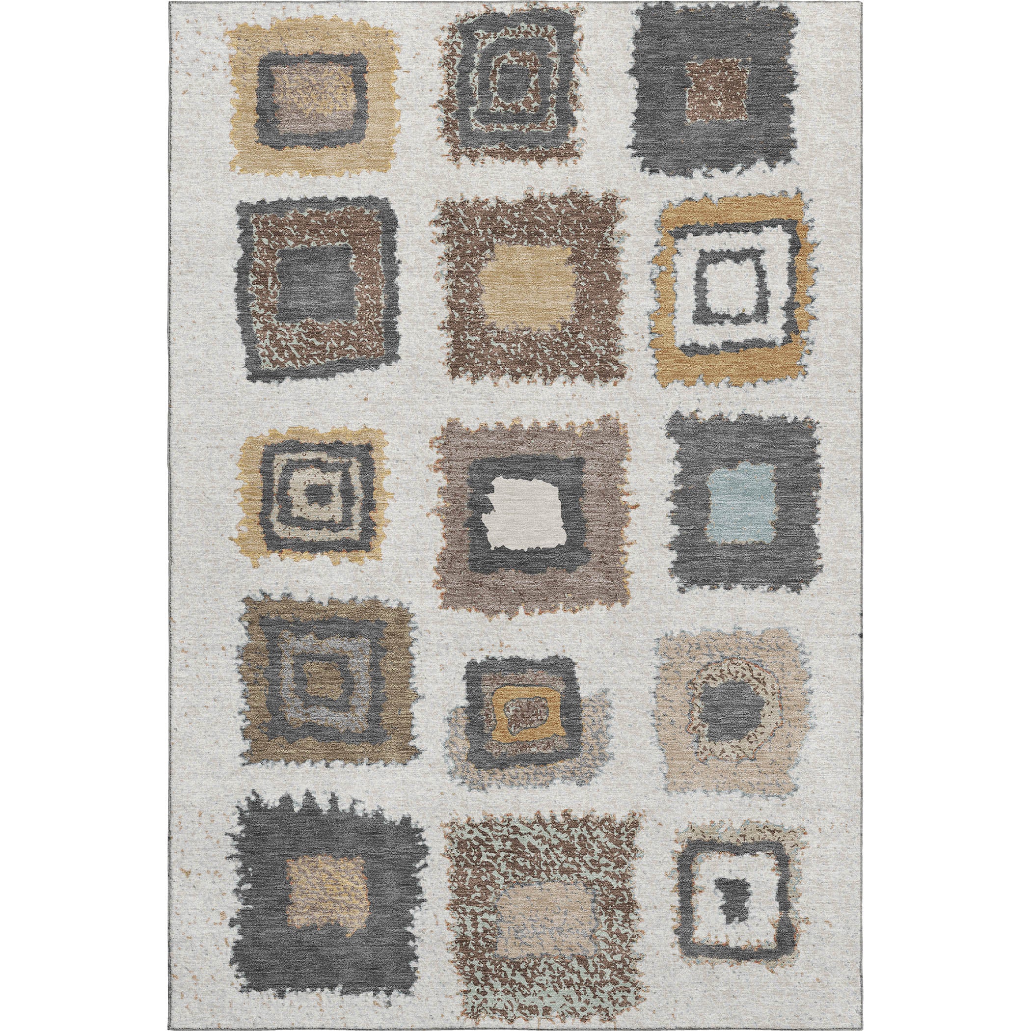 Mdina Machine Washable Transitional Ivory Rug 2'6" x 3'10" #shape_Rectangle