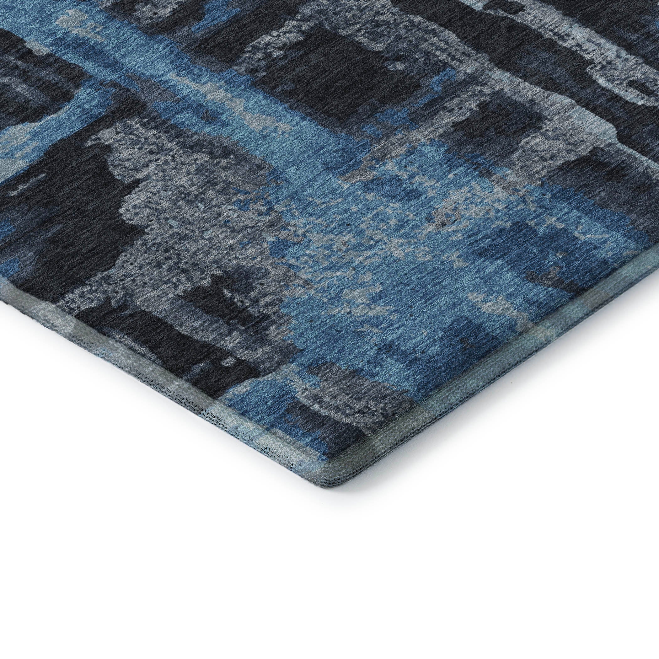 Lucerne Machine Washable Transitional Black Rug 1'8" x 2'6" #shape_Rectangle