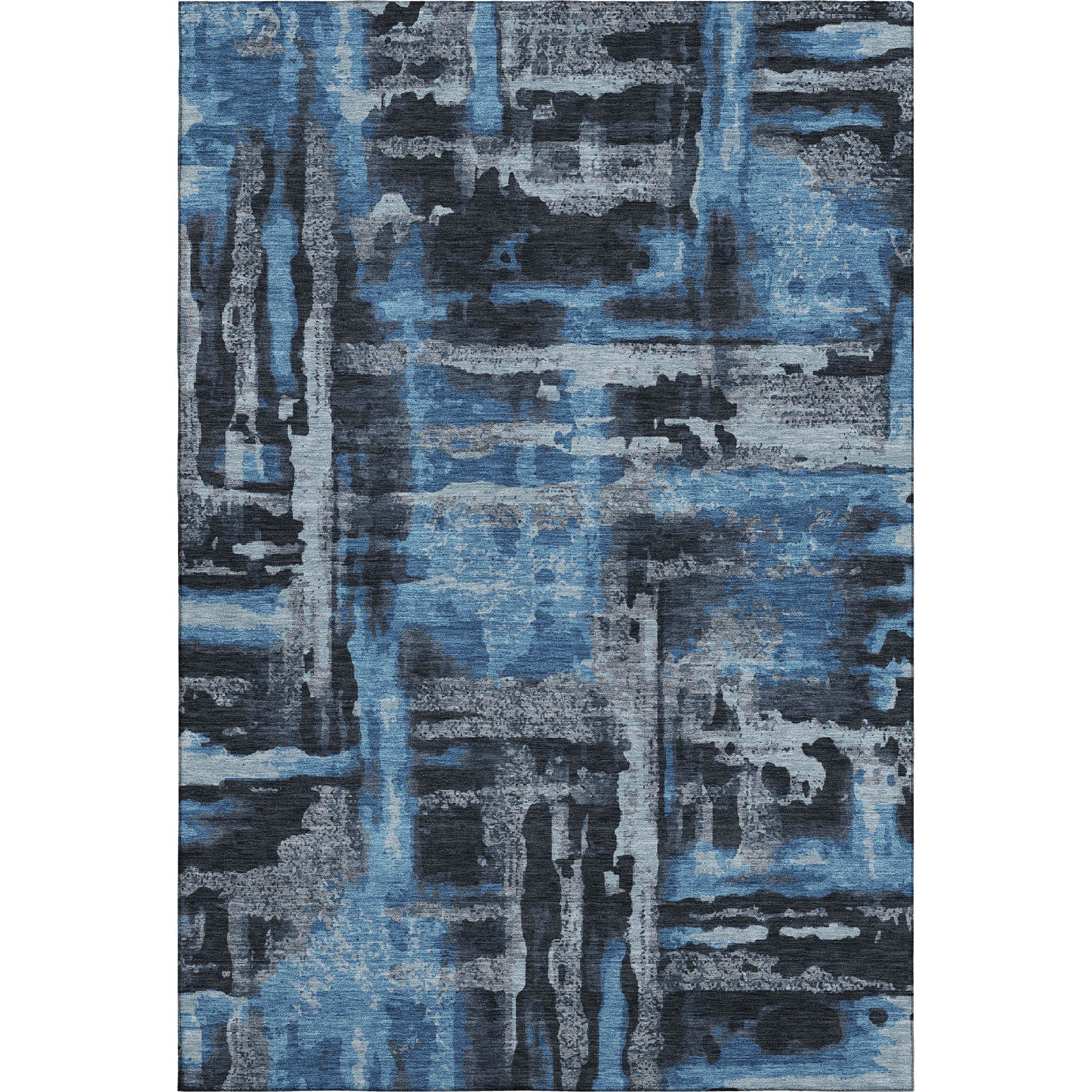 Lucerne Machine Washable Transitional Black Rug 2'6" x 3'10" #shape_Rectangle