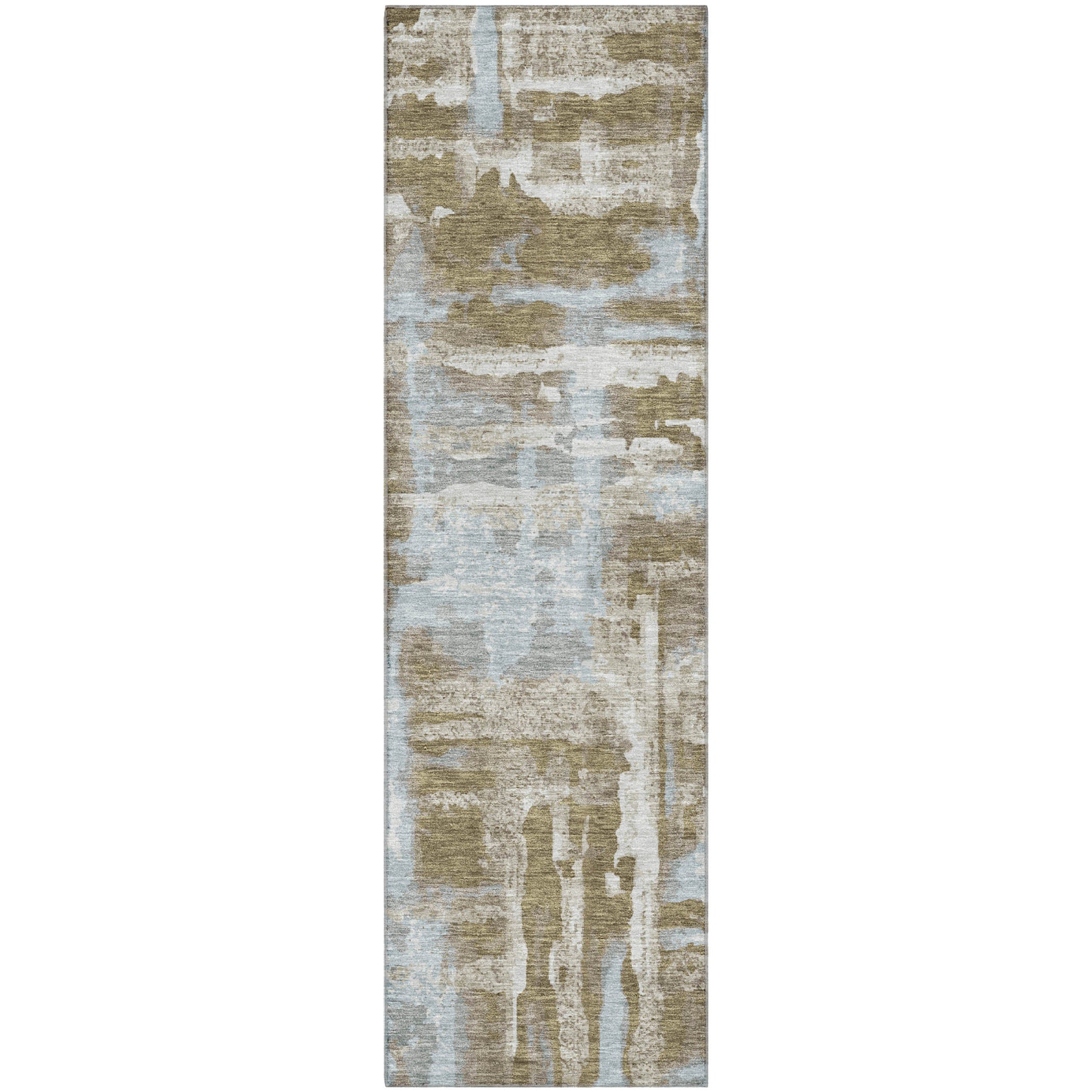 Lucerne Machine Washable Transitional Brown Rug 2'3" x 7'6" #shape_Runner