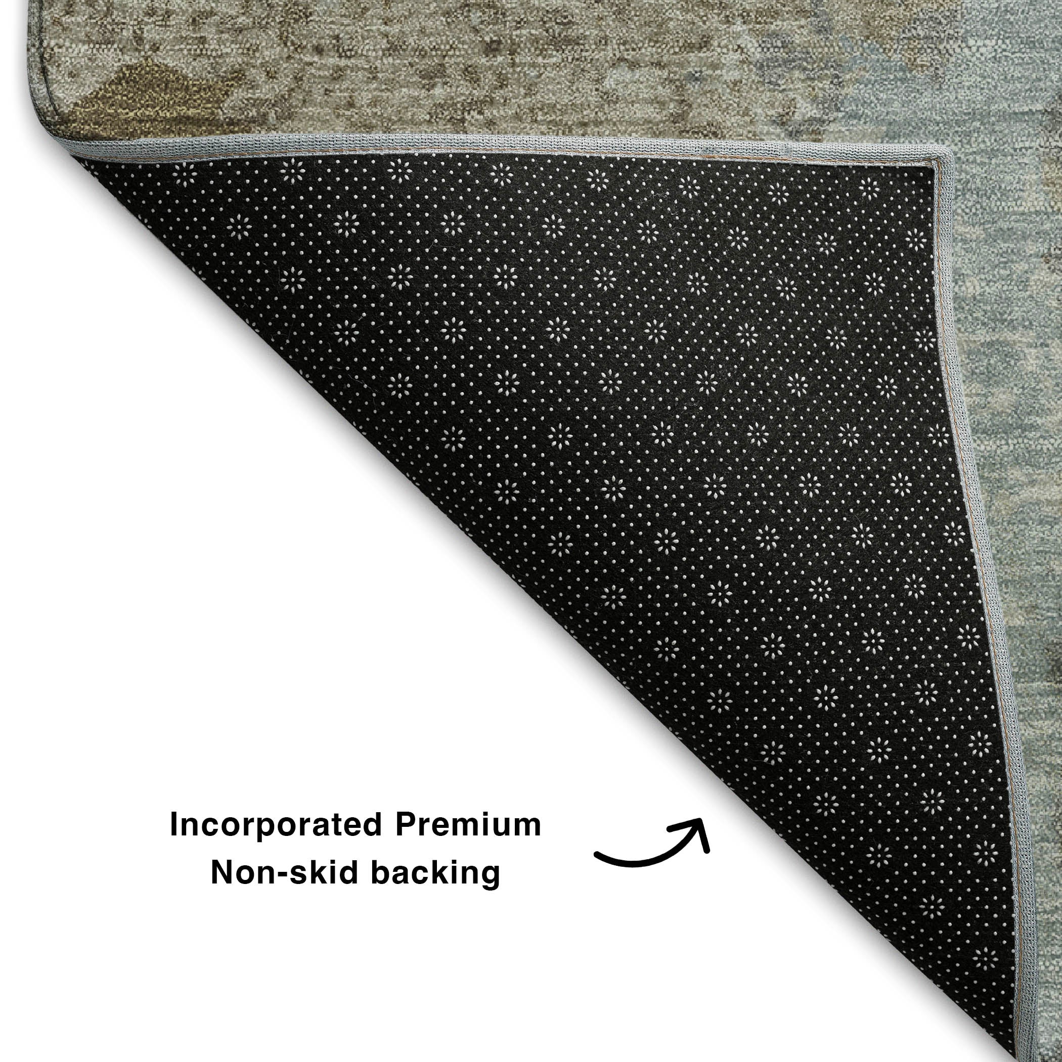 Lucerne Machine Washable Transitional Brown Rug 1'8" x 2'6" #shape_Rectangle
