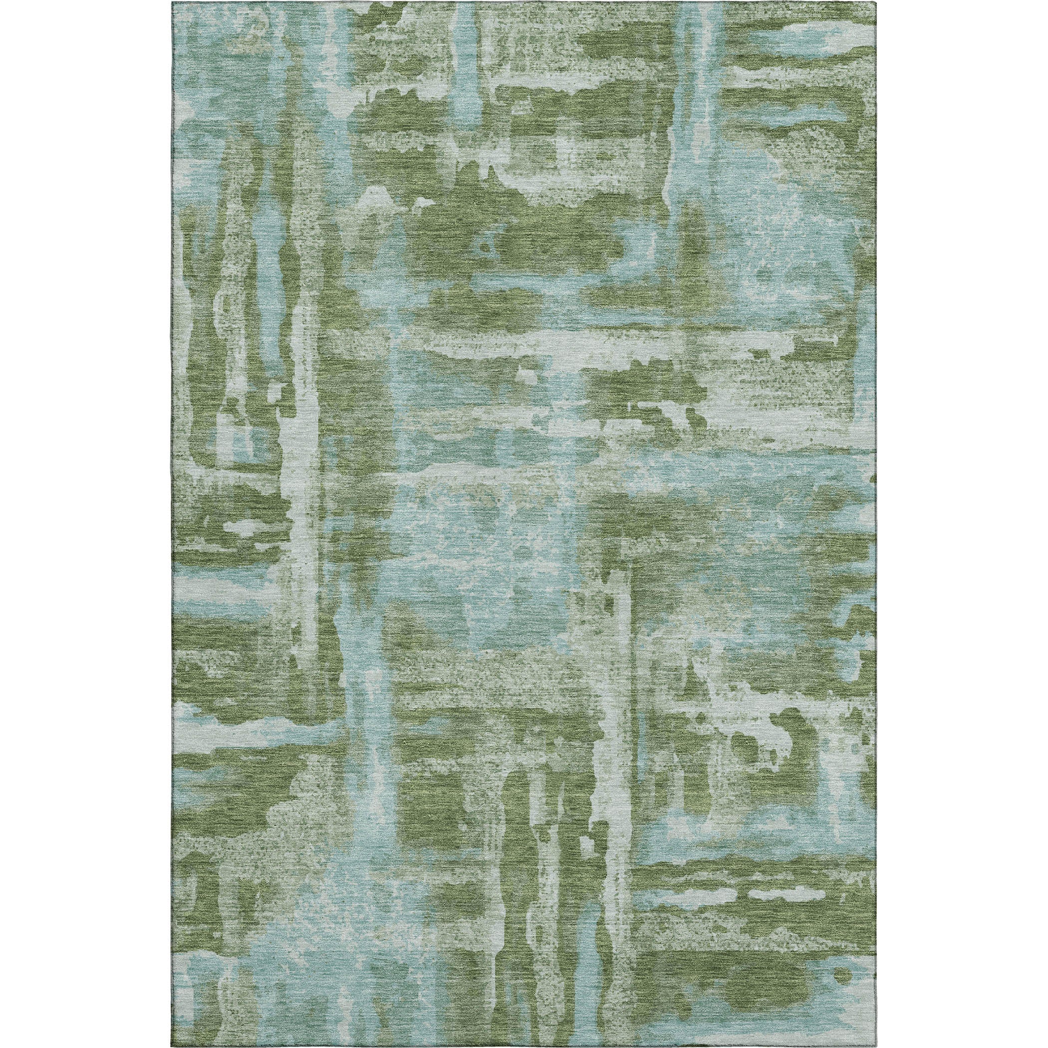 Lucerne Machine Washable Transitional Cactus Green Rug 2'6" x 3'10" #shape_Rectangle