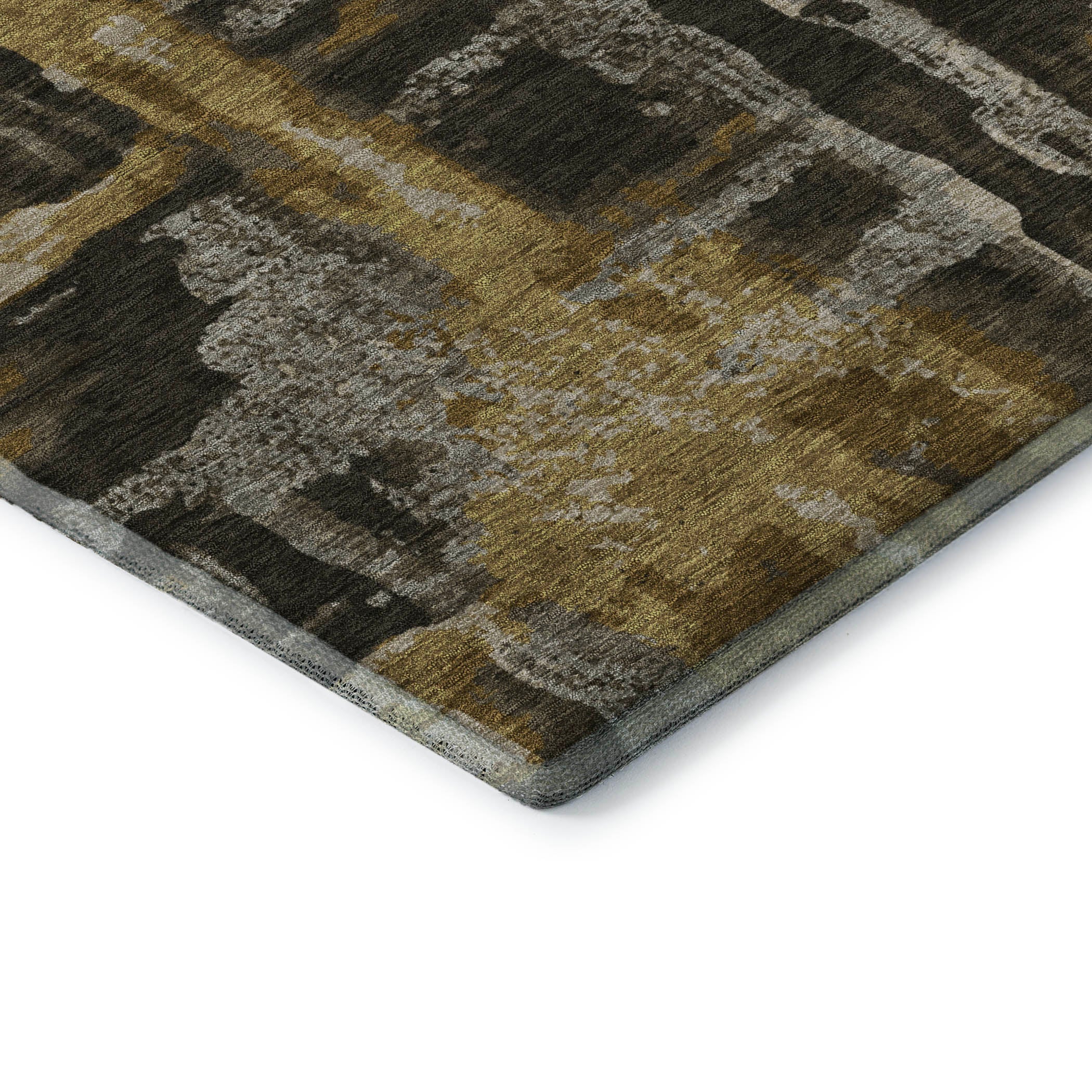 Lucerne Machine Washable Transitional Coffee Brown Rug 1'8" x 2'6" #shape_Rectangle
