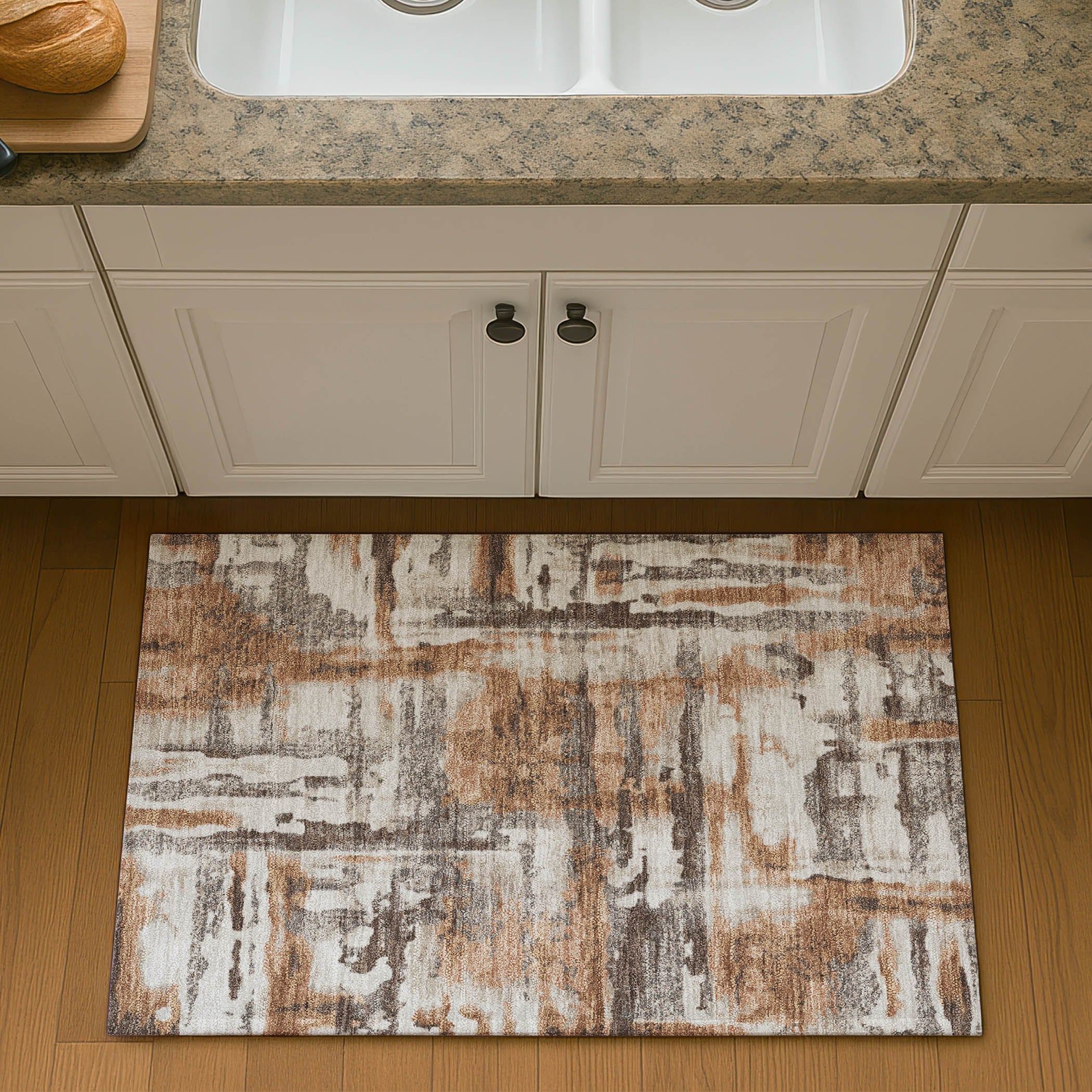 Lucerne Machine Washable Transitional Paprika Orange Rug 1'8" x 2'6" #shape_Rectangle