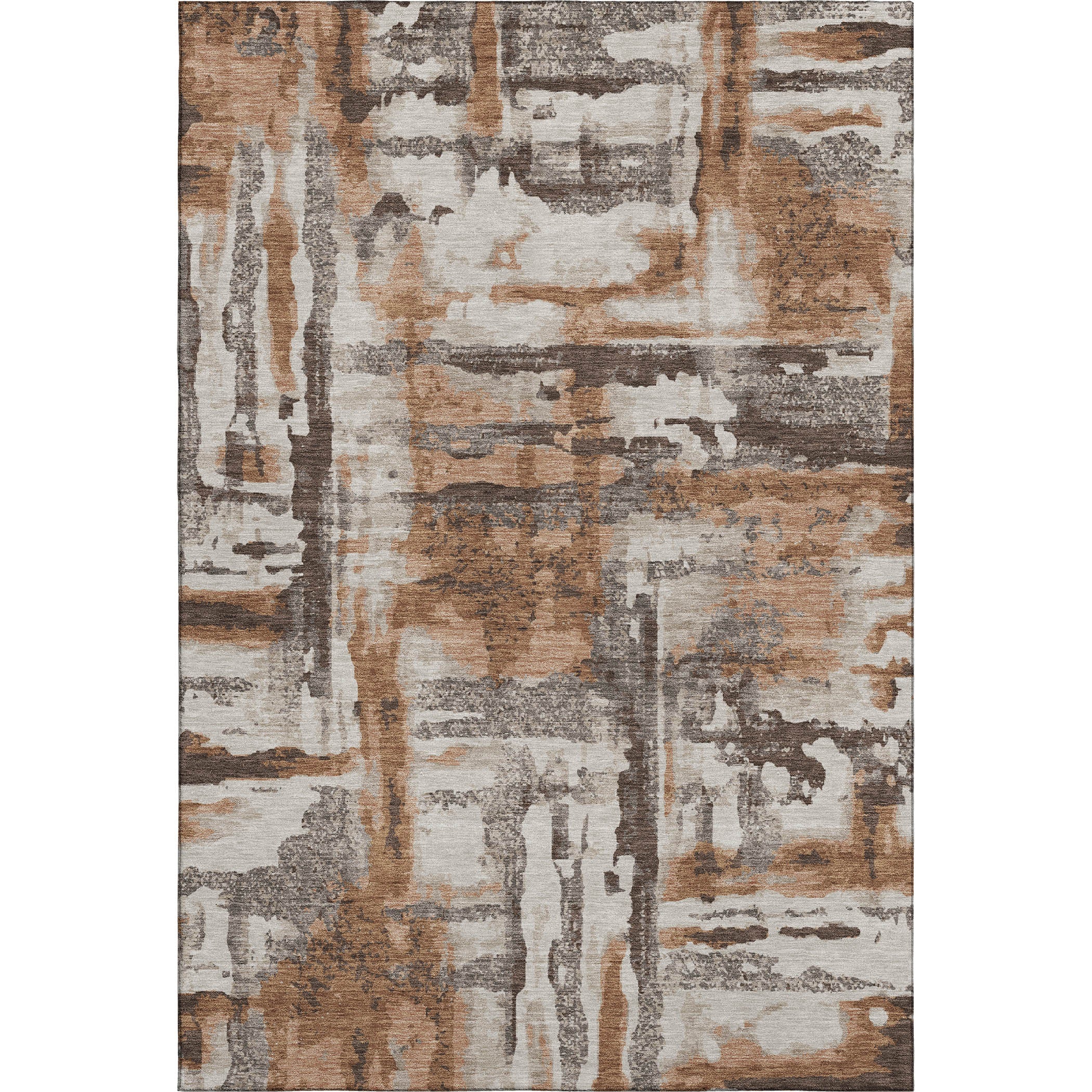 Lucerne Machine Washable Transitional Paprika Orange Rug 2'6" x 3'10" #shape_Rectangle