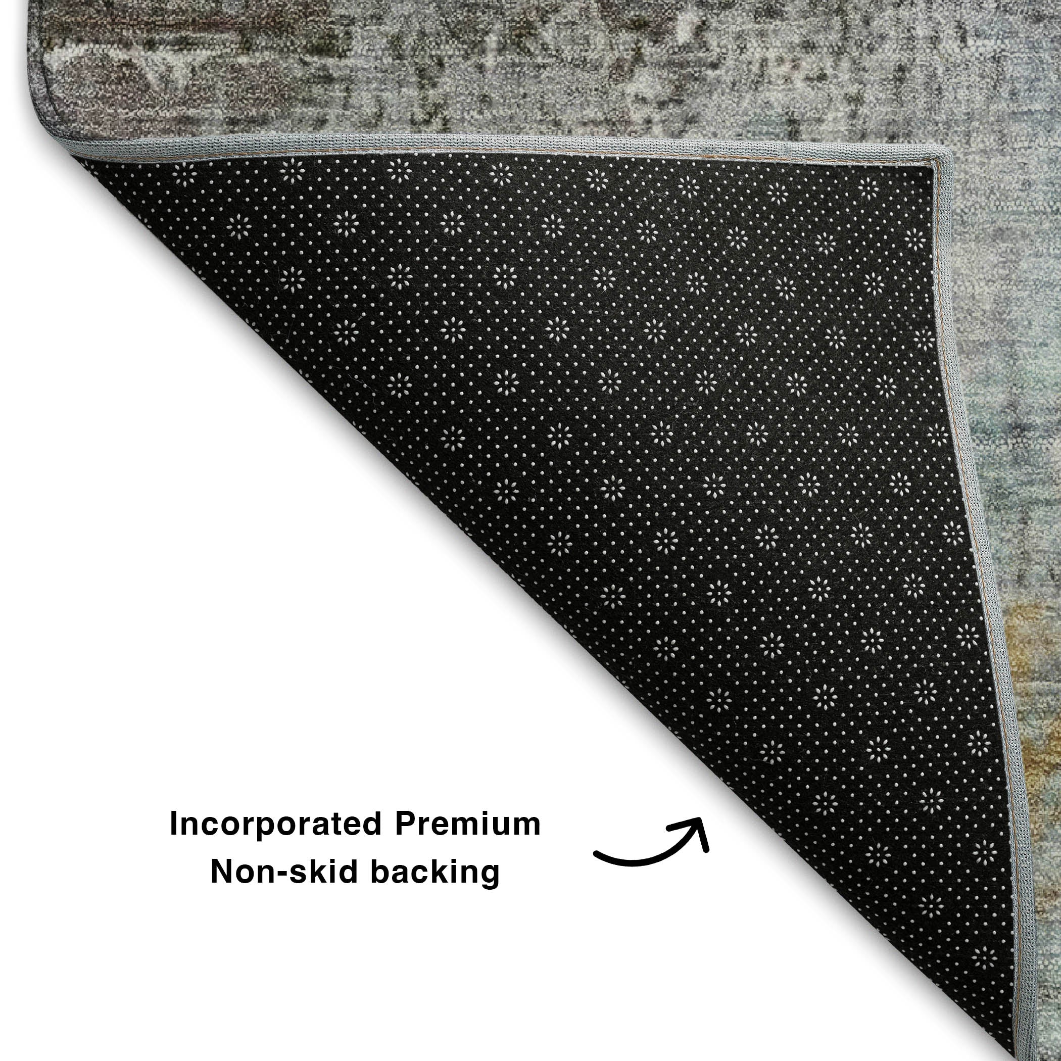Florence Machine Washable Transitional Brown Rug 1'8" x 2'6" #shape_Rectangle