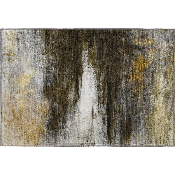 Florence Machine Washable Transitional Chocolate Brown Rug 1'8" x 2'6"