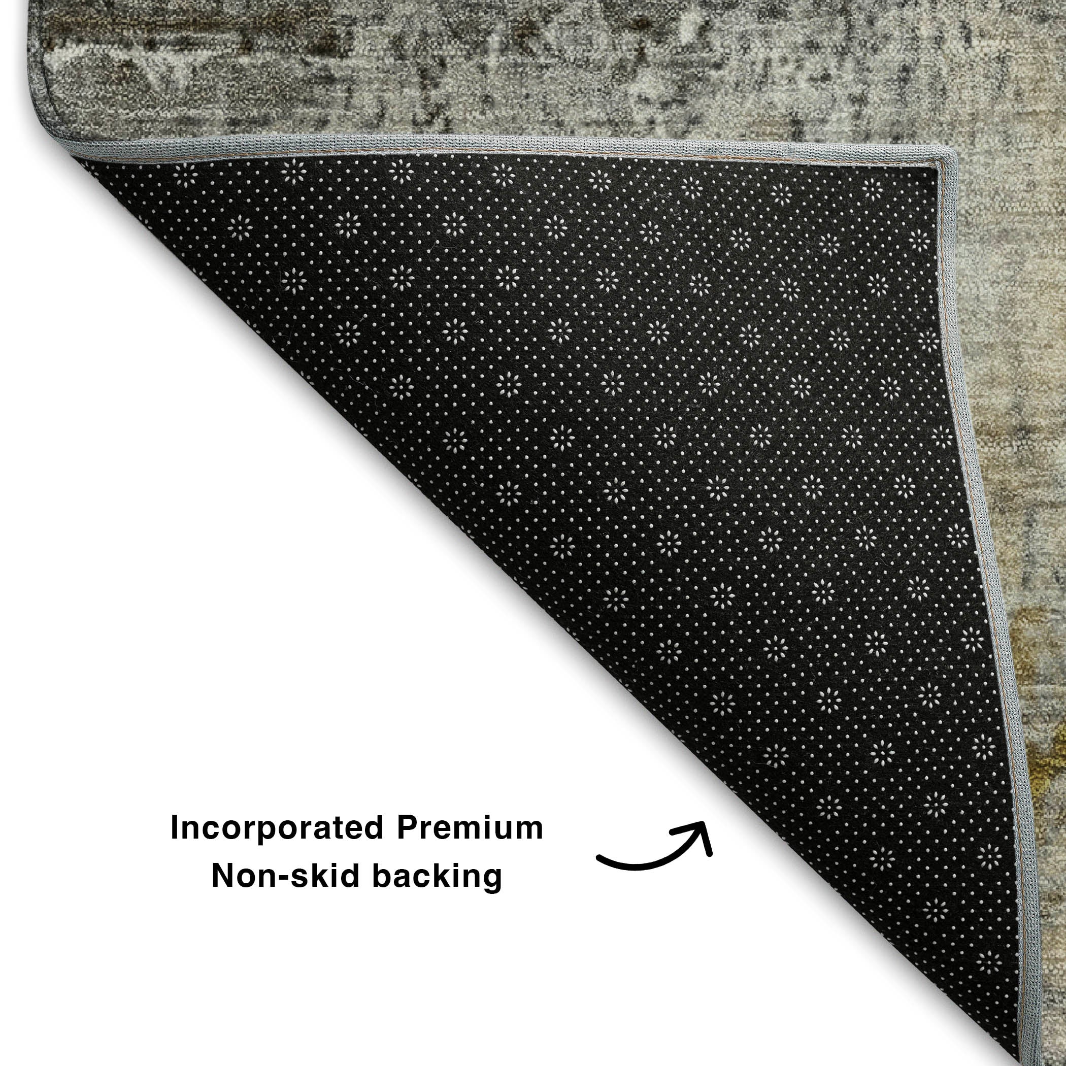 Florence Machine Washable Transitional Chocolate Brown Rug 1'8" x 2'6" #shape_Rectangle