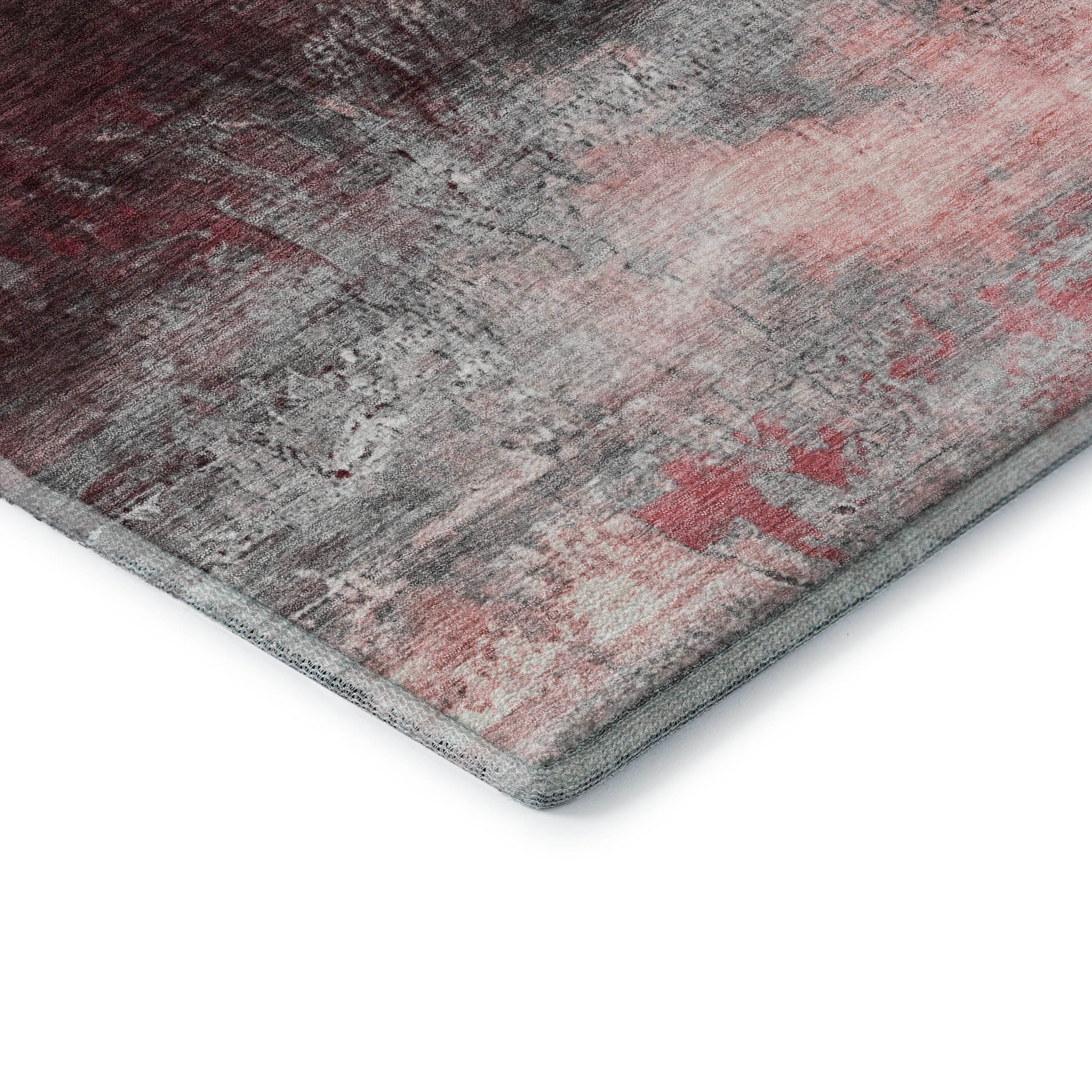 Florence Machine Washable Transitional Merlot Red Rug 1'8" x 2'6" #shape_Rectangle