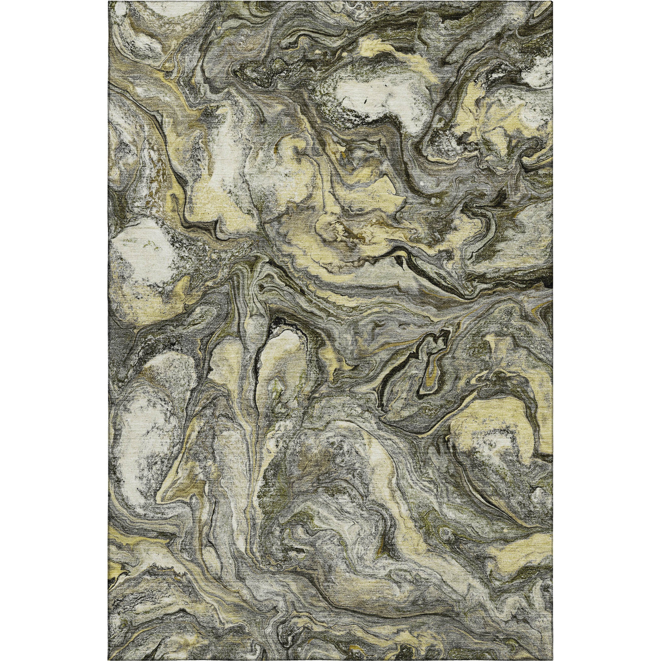 Athens Machine Washable Transitional Pewter Gray Rug 2'6" x 3'10" #shape_Rectangle