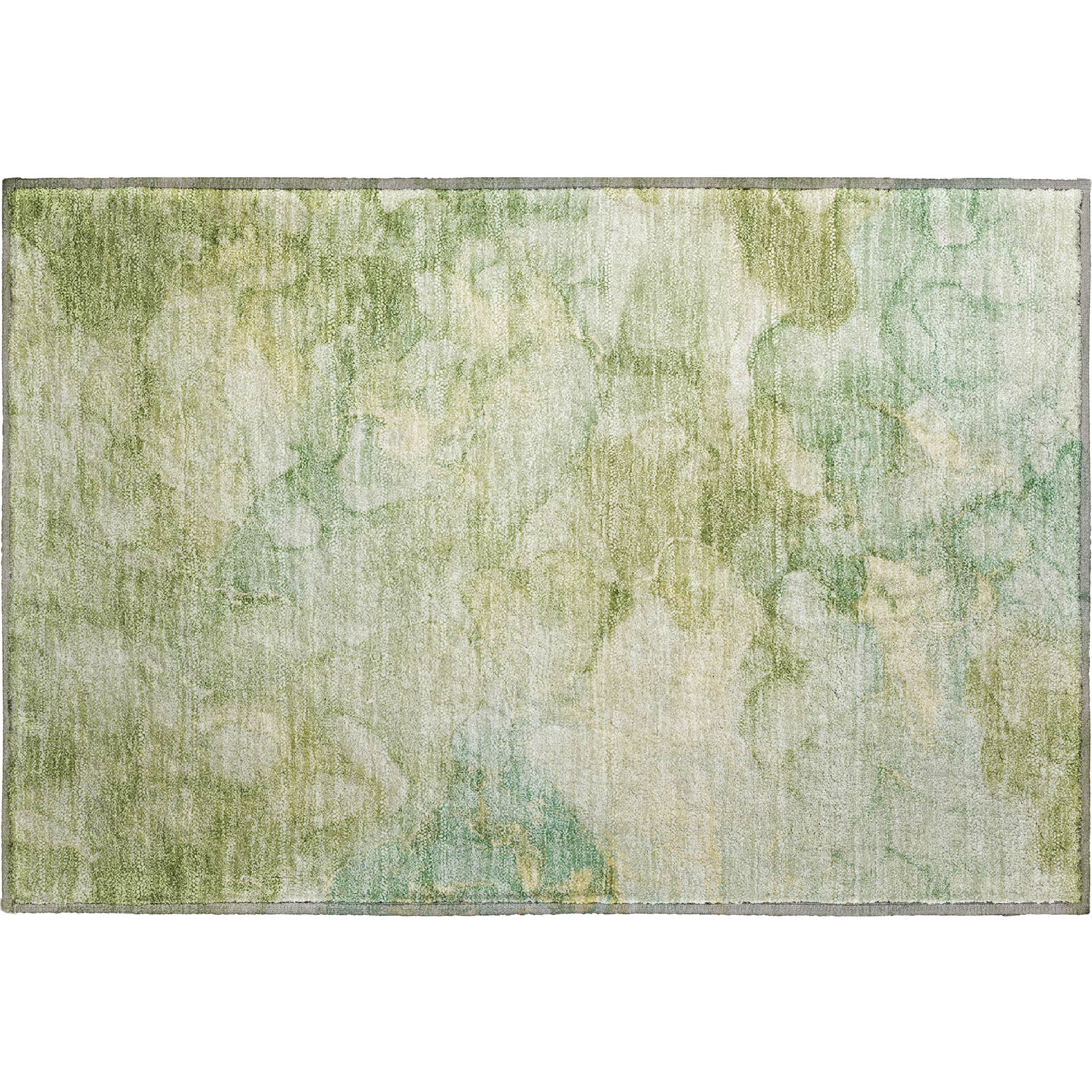 Hoi An Machine Washable Transitional Aloe Green Rug 1'8" x 2'6" #shape_Rectangle