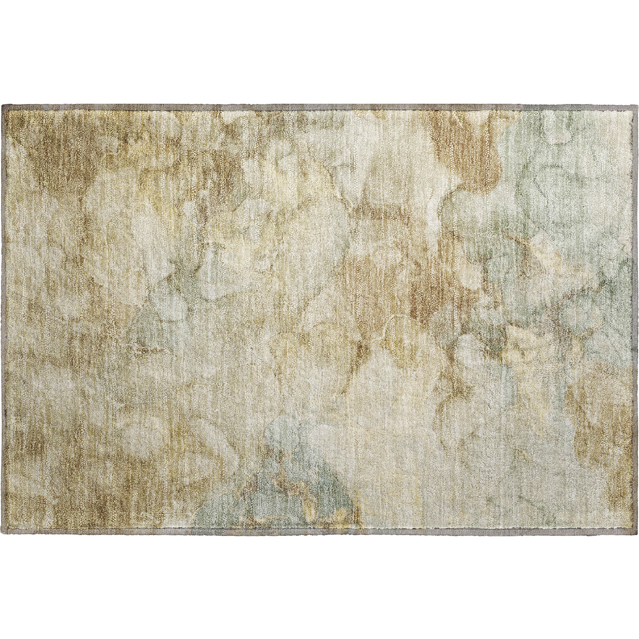Hoi An Machine Washable Transitional Beige Brown Rug 1'8" x 2'6" #shape_Rectangle