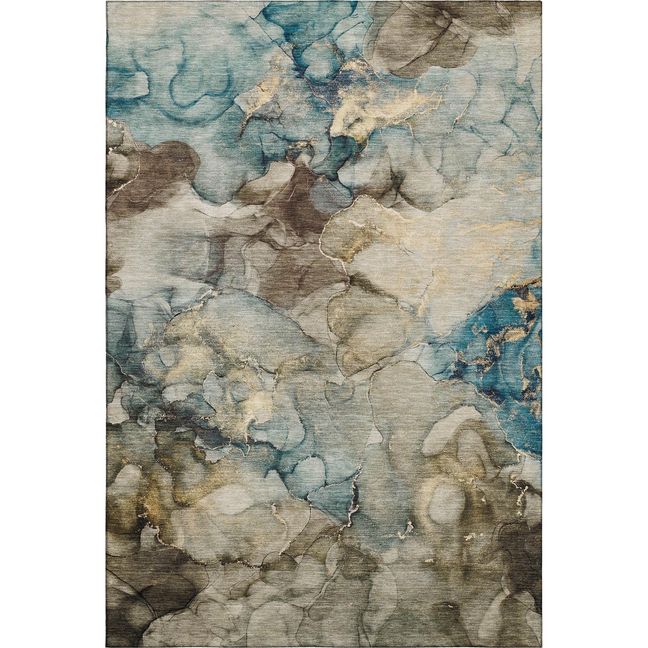 Hoi An Machine Washable Transitional Brown Rug 2'6" x 3'10" #shape_Rectangle