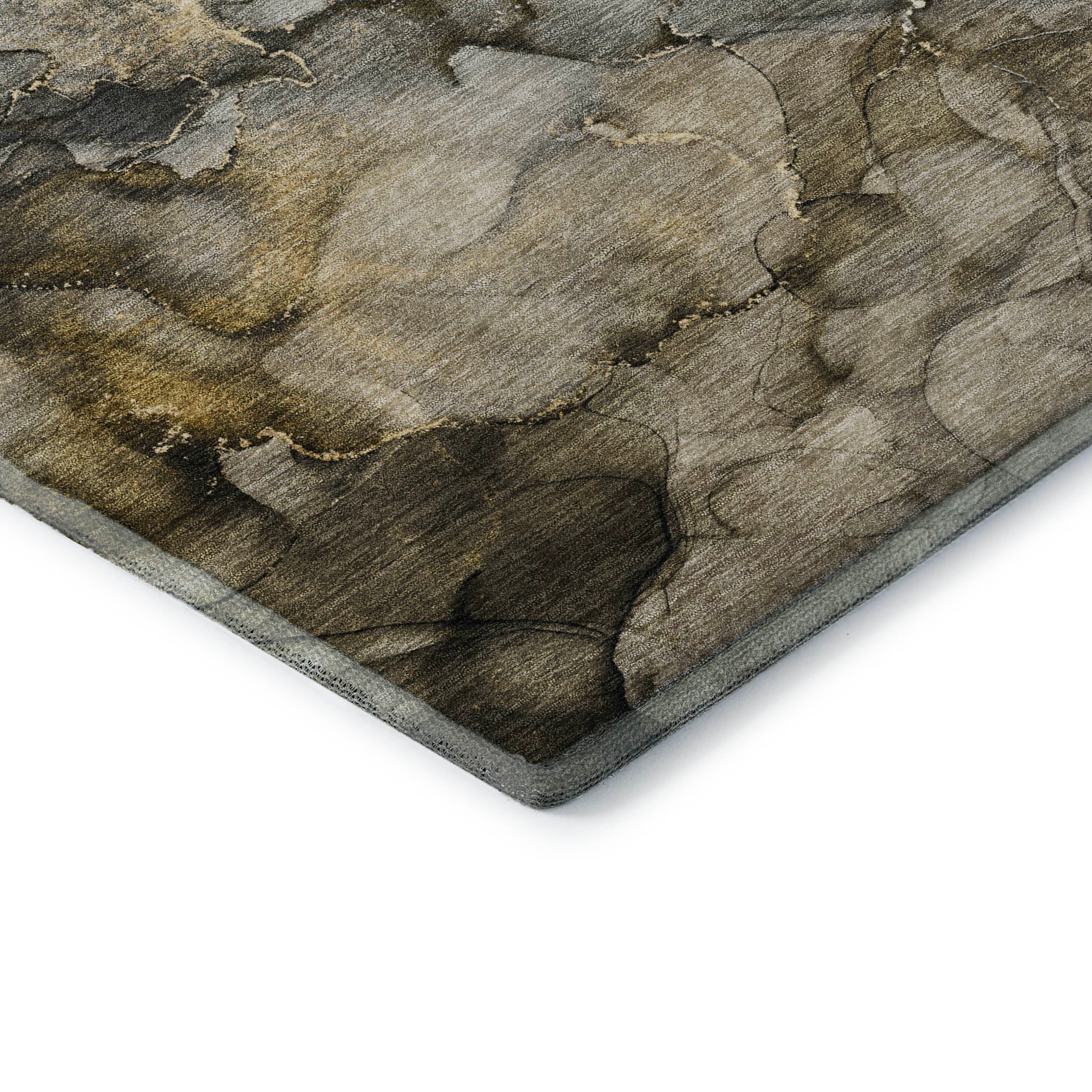 Hoi An Machine Washable Transitional Pewter Gray Rug 1'8" x 2'6" #shape_Rectangle