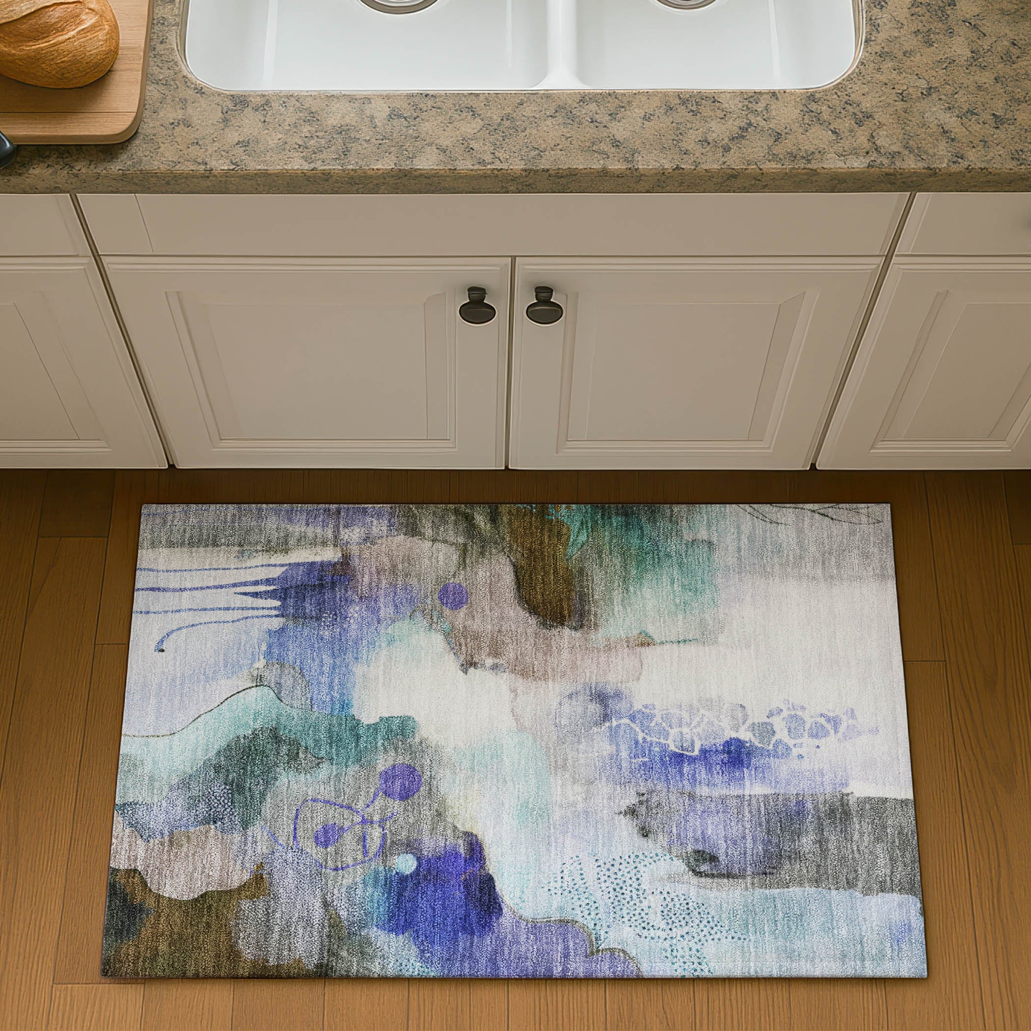 Sarajevo Machine Washable Transitional Brown Rug 1'8" x 2'6" #shape_Rectangle