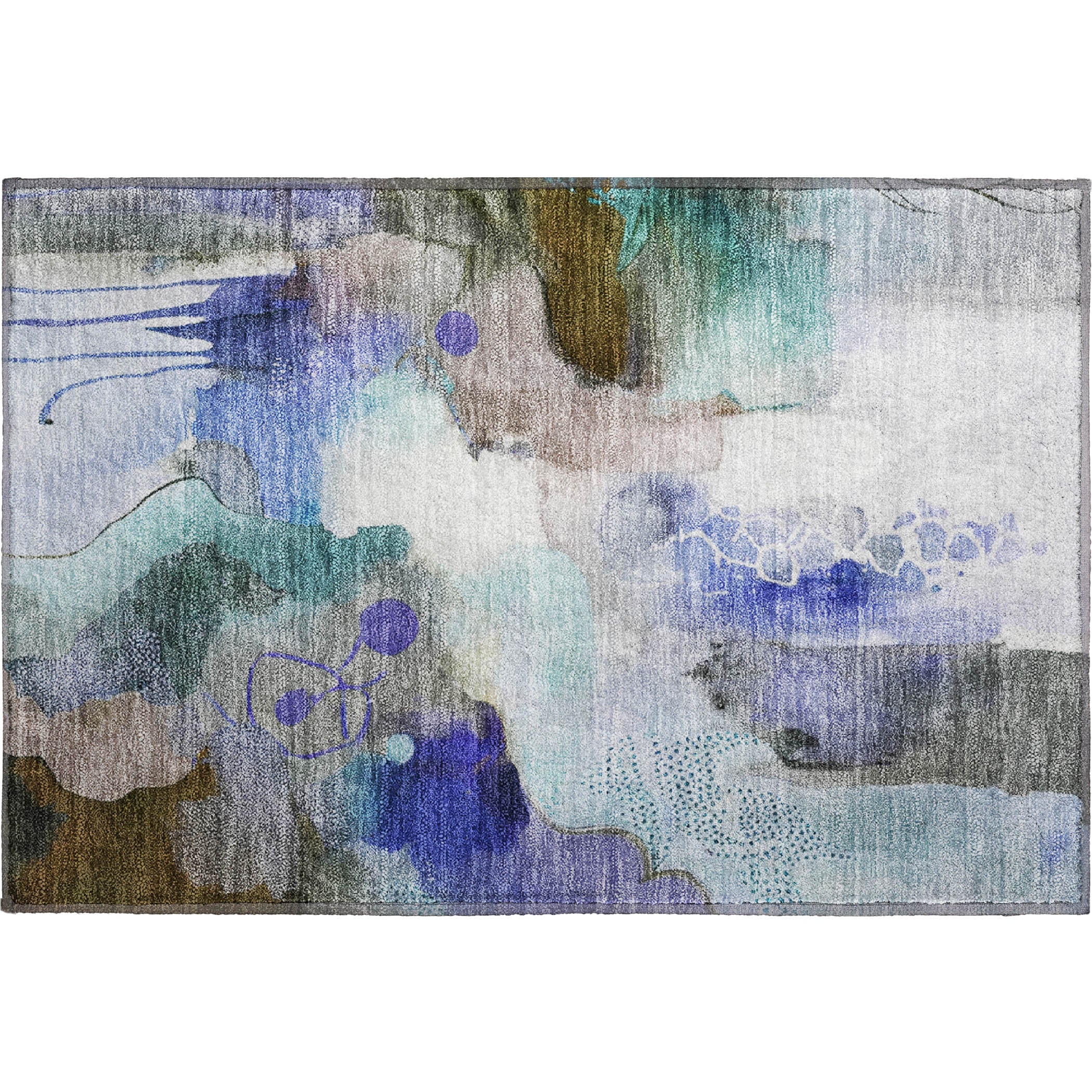 Sarajevo Machine Washable Transitional Brown Rug 1'8" x 2'6" #shape_Rectangle
