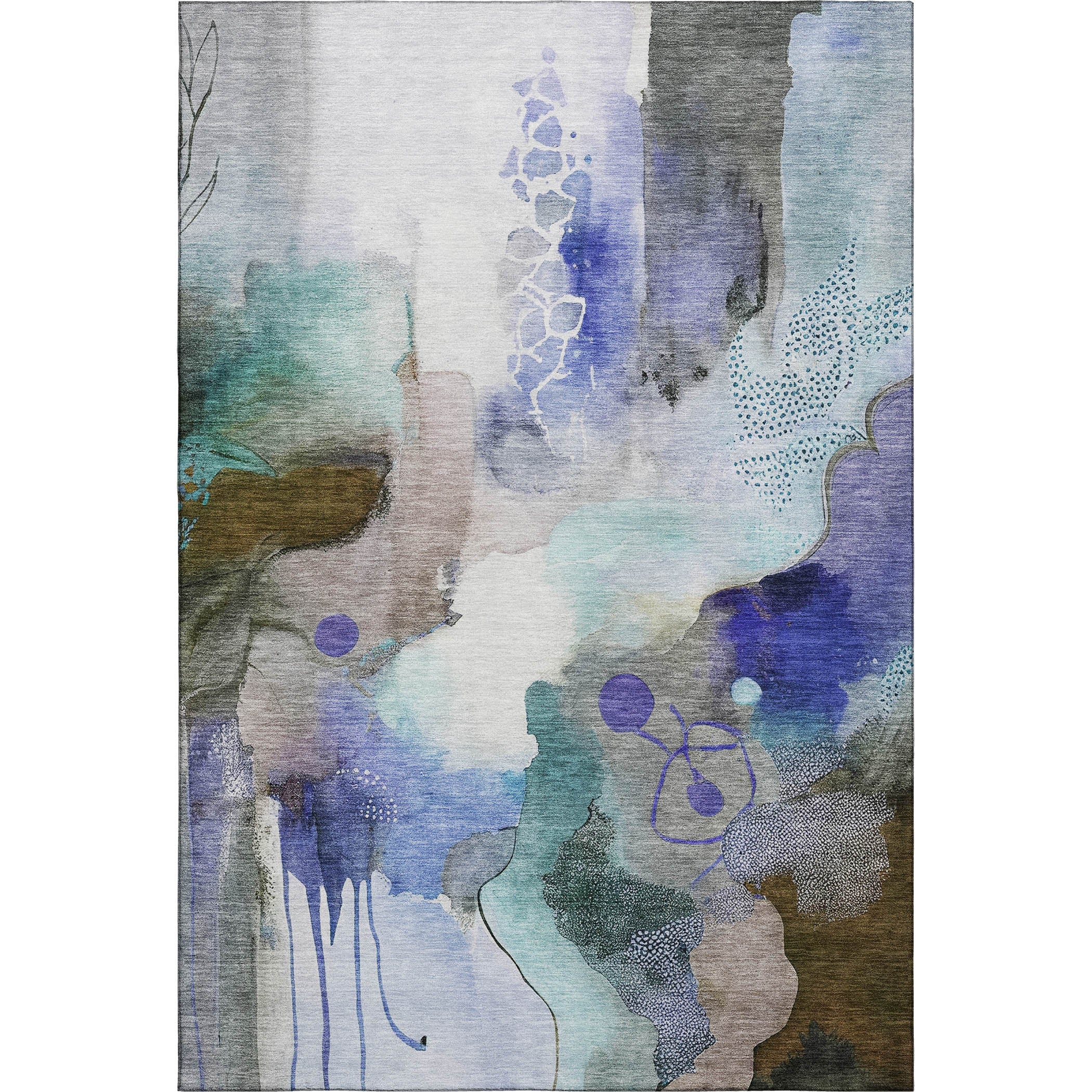 Sarajevo Machine Washable Transitional Brown Rug 2'6" x 3'10" #shape_Rectangle
