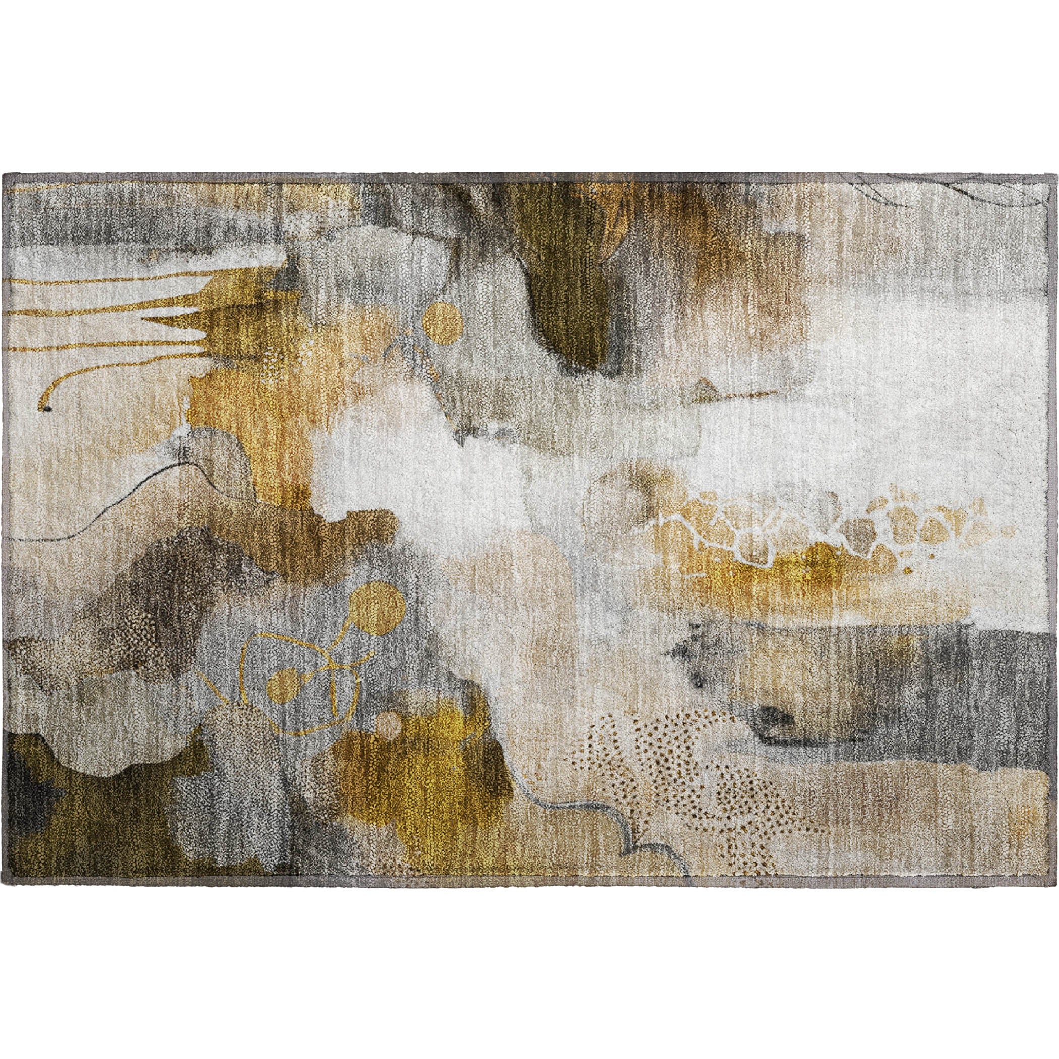 Sarajevo Machine Washable Transitional Mocha Brown Rug 1'8" x 2'6" #shape_Rectangle