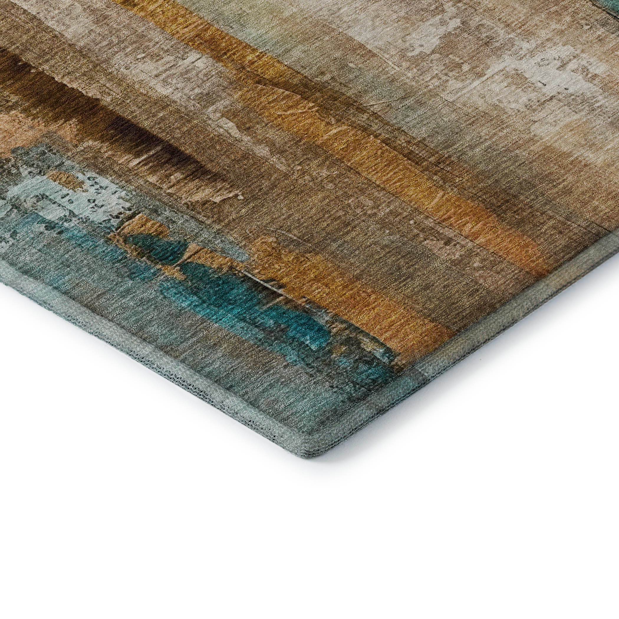 Kathmandu Machine Washable Transitional Beige Brown Rug 1'8" x 2'6" #shape_Rectangle