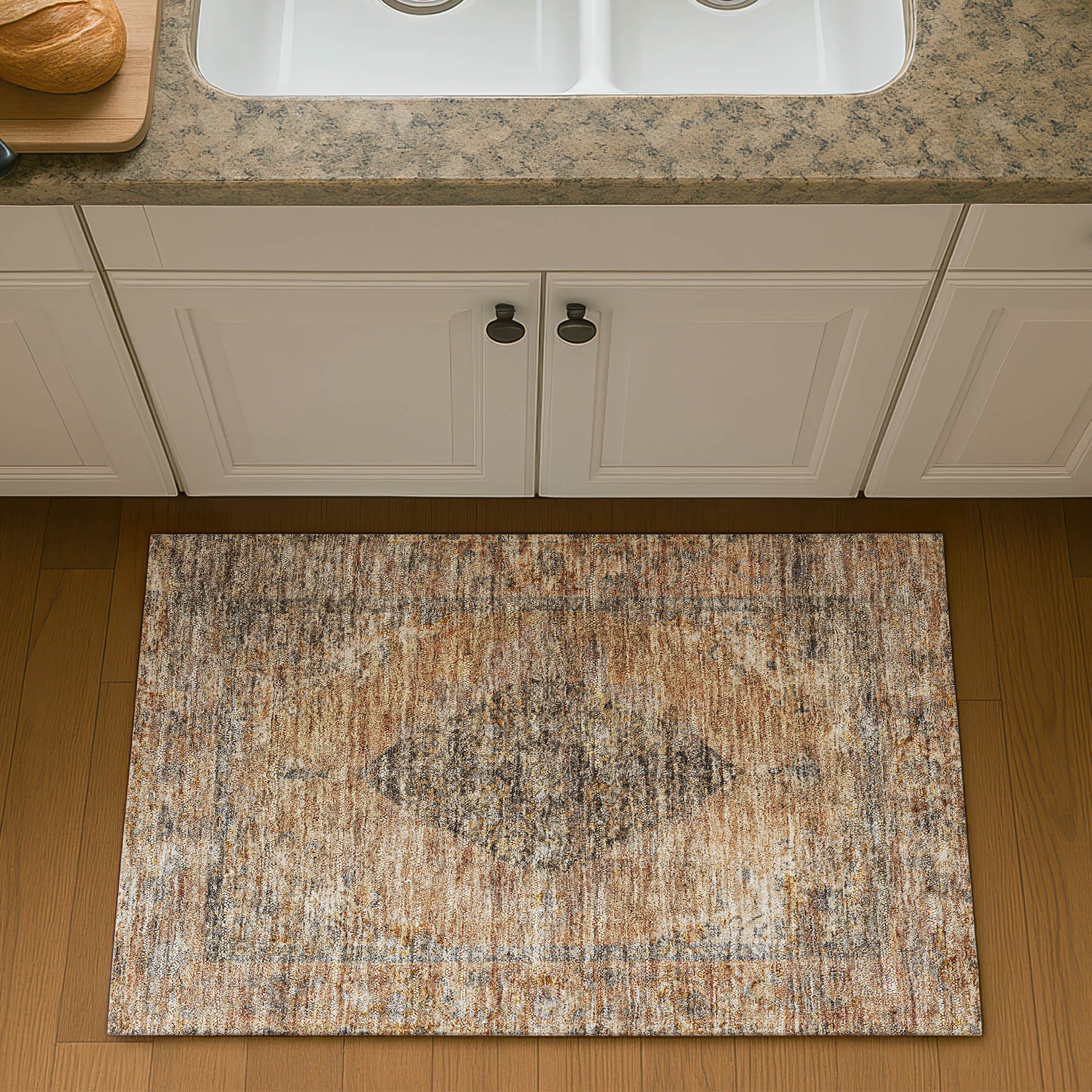 Ghent Machine Washable Traditional Copper Orange Rug 1'8" x 2'6" #shape_Rectangle